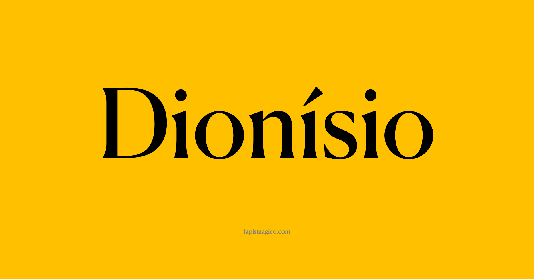 Nome Dionísio