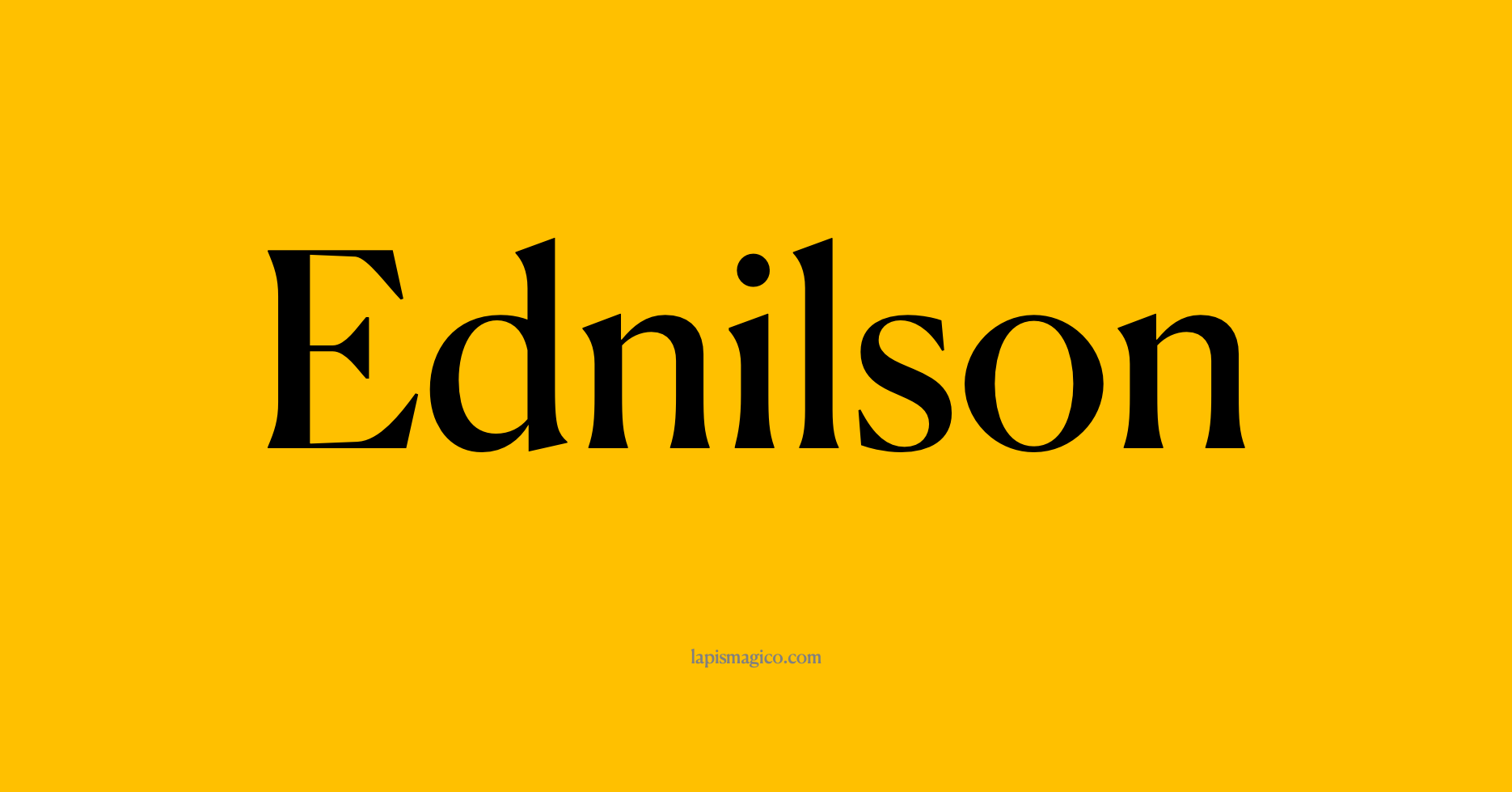 Nome Ednilson