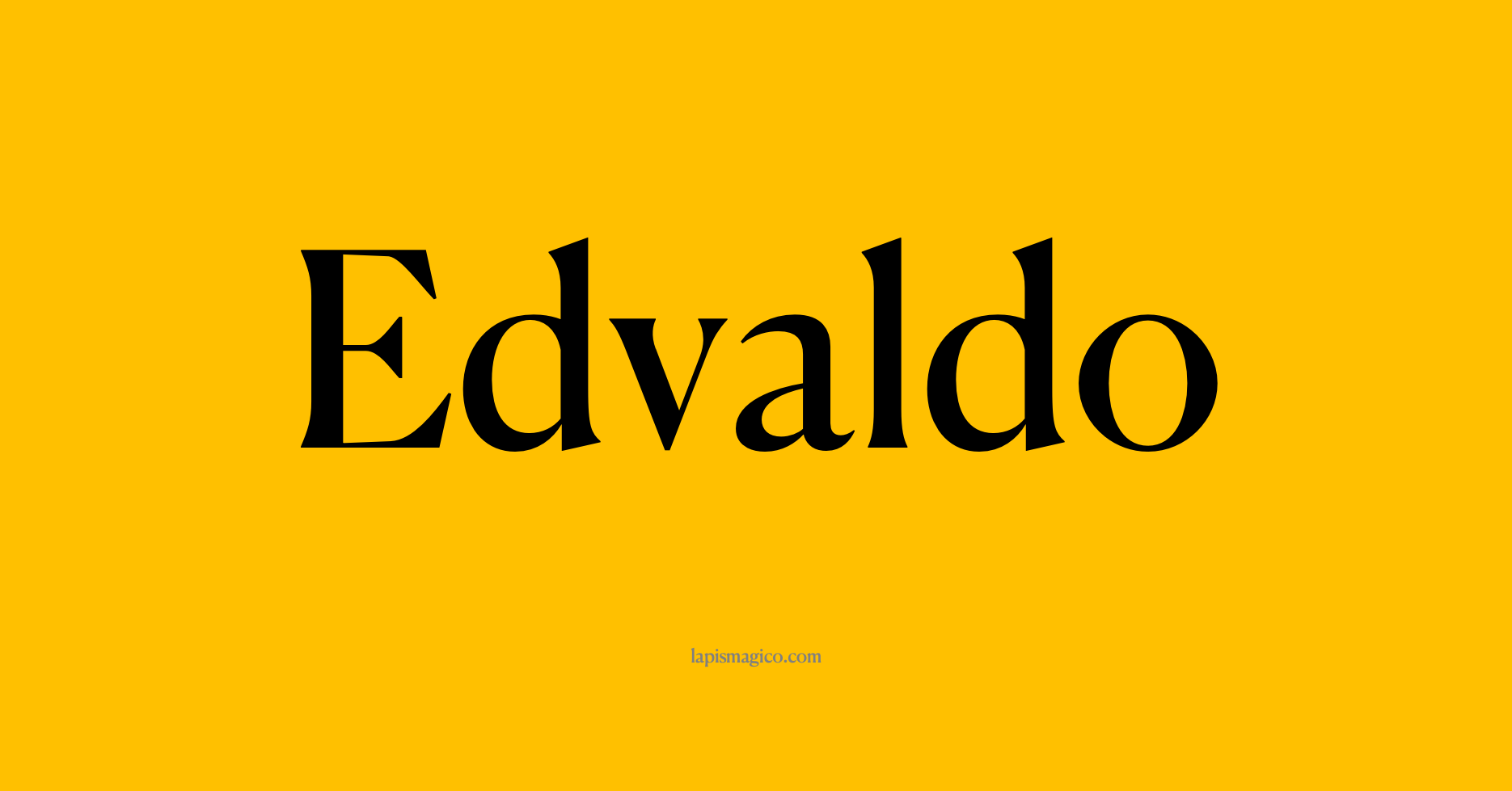 Nome Edvaldo