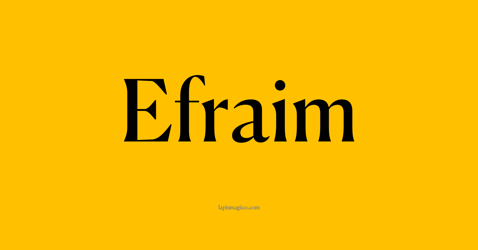 Nome Efraim