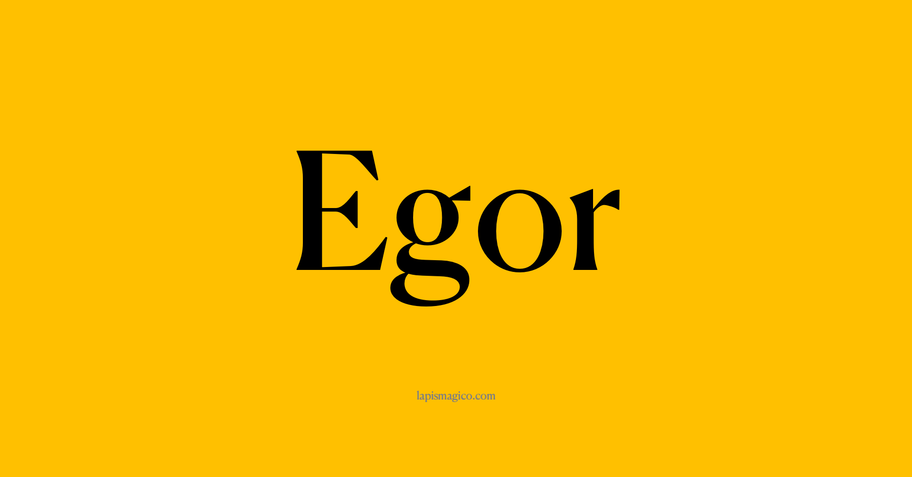 Nome Egor