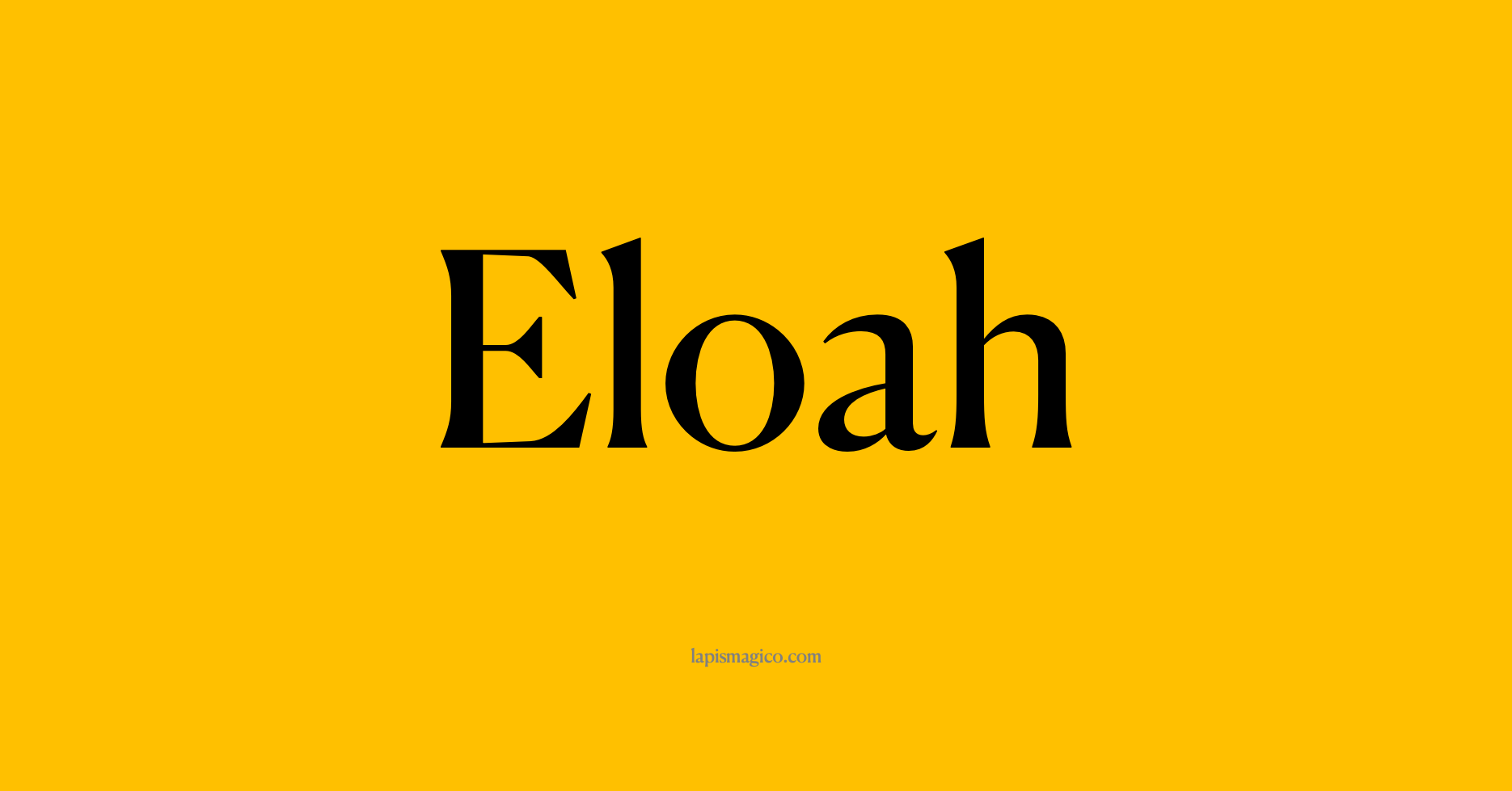 Nome Eloah
