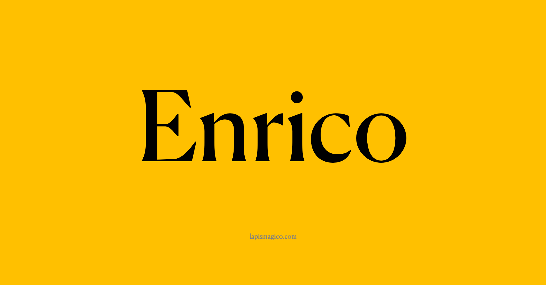 Nome Enrico