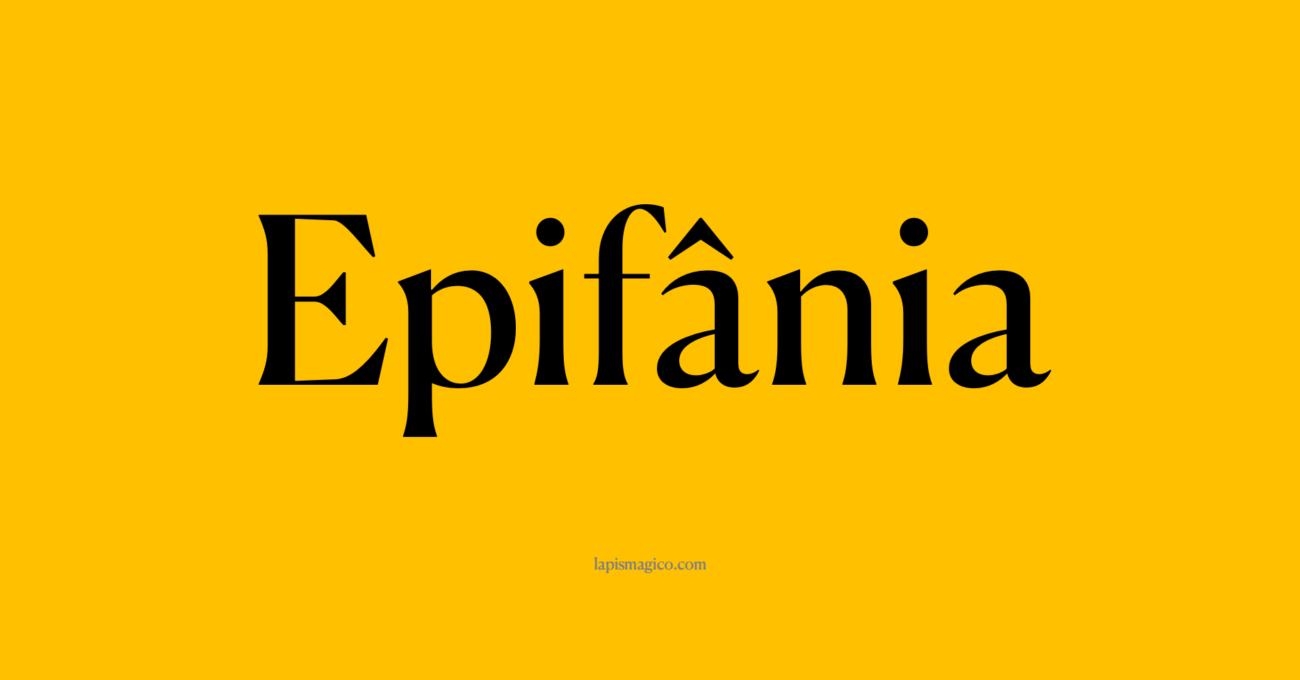 Nome Epifânia