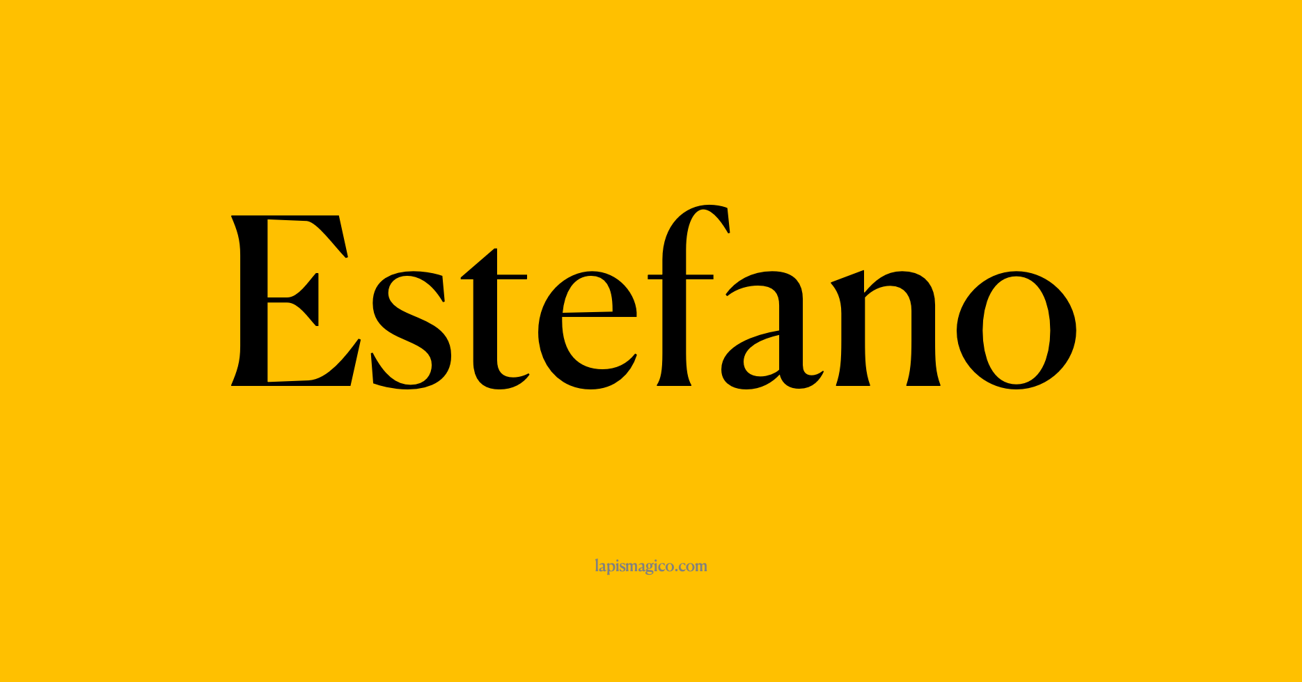 Nome Estefano
