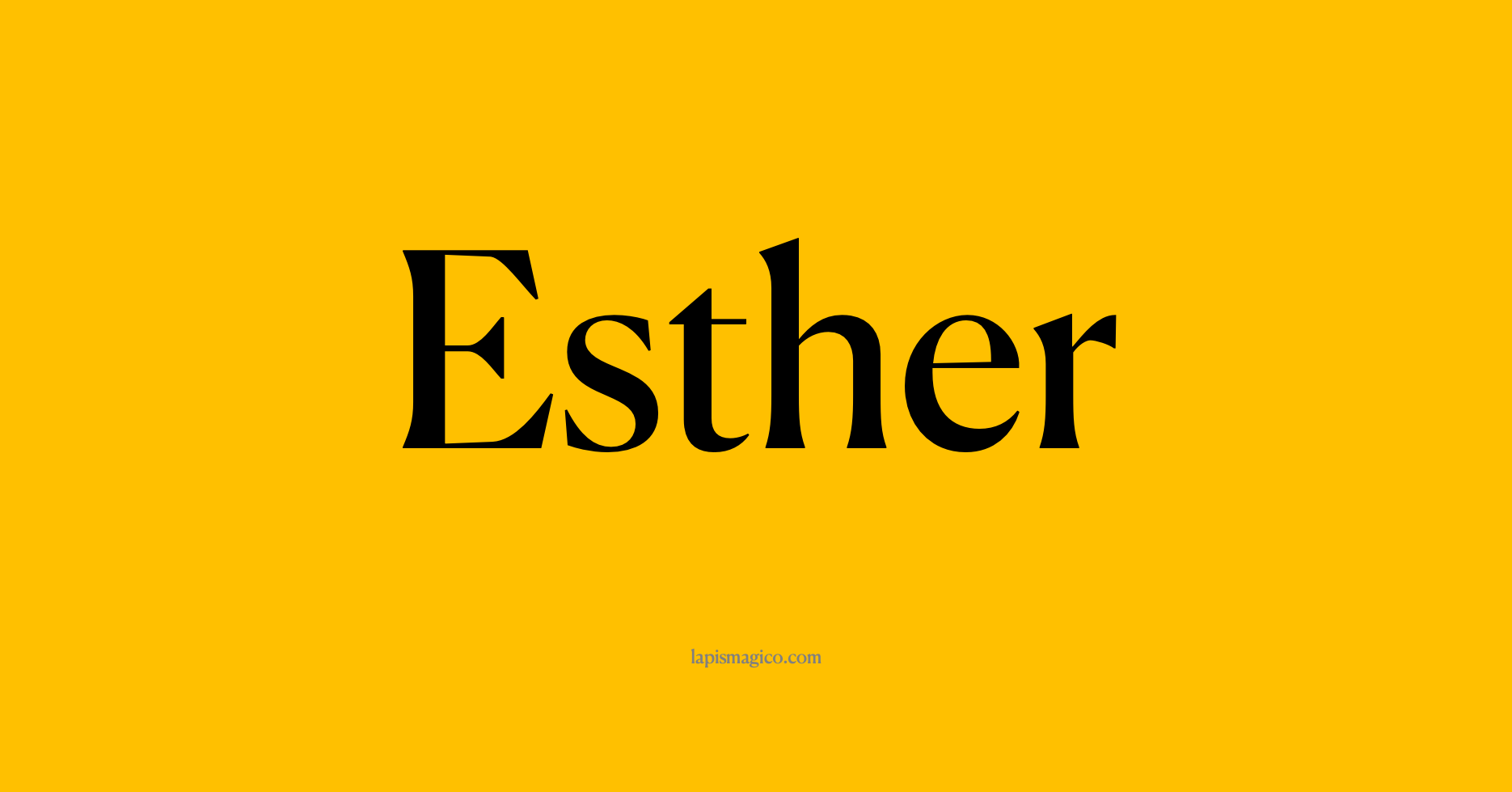 Nome Esther