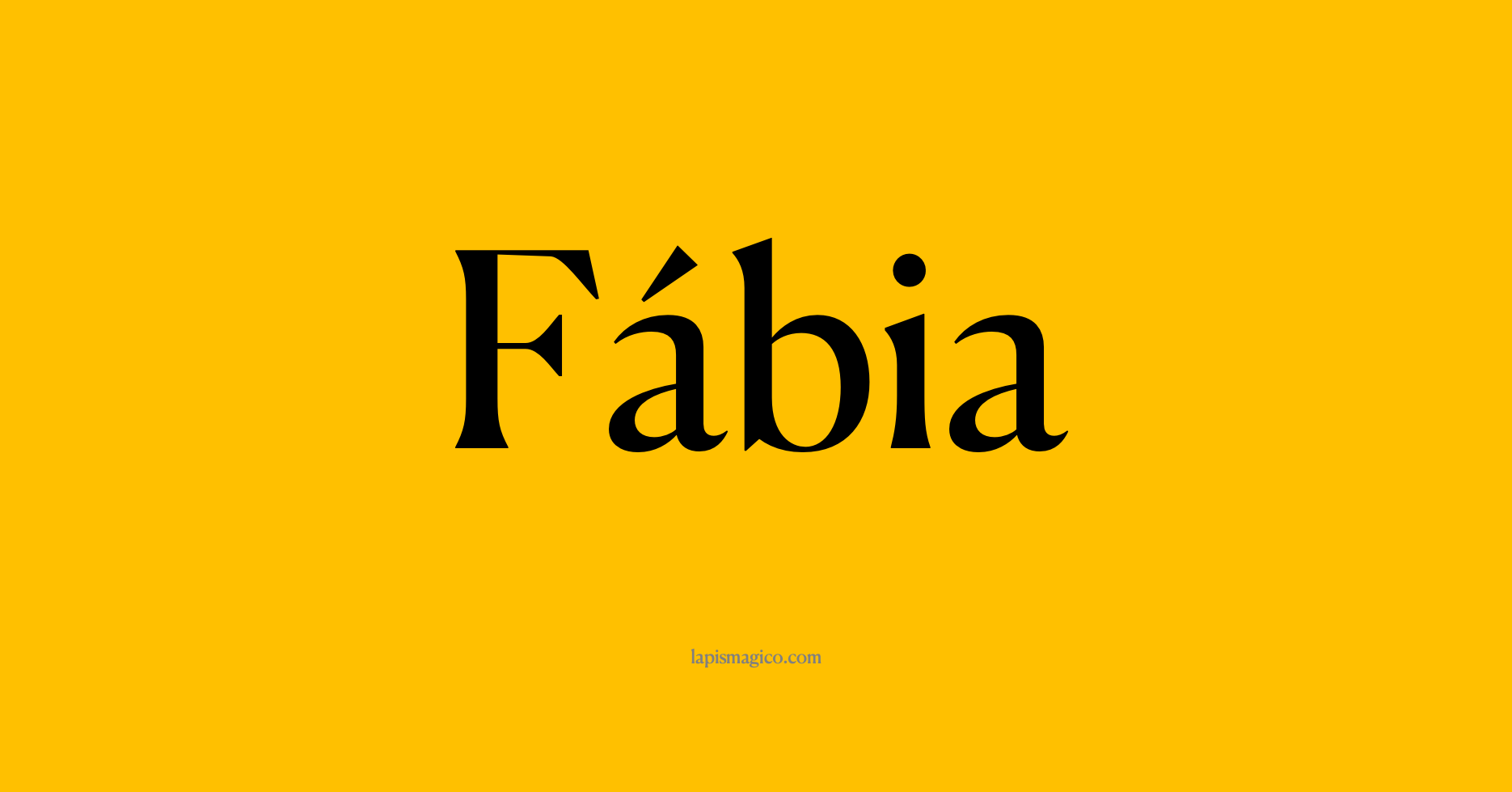 Nome Fábia
