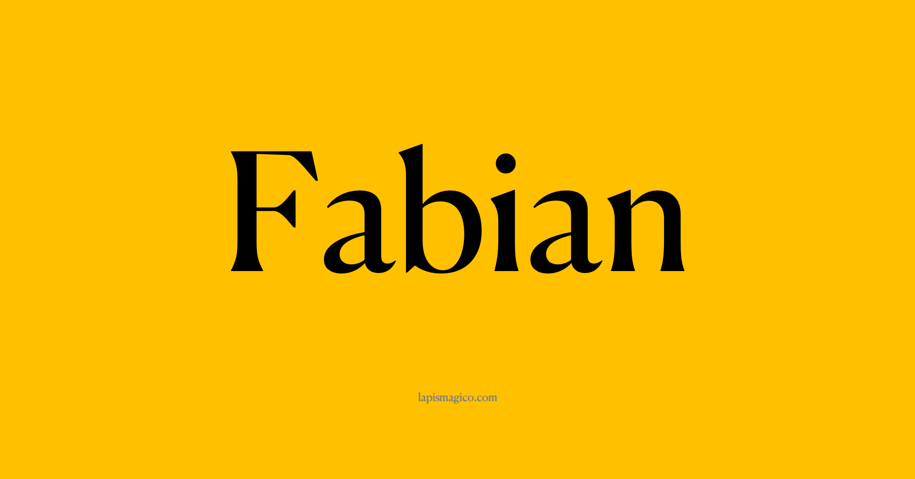 Nome Fabian