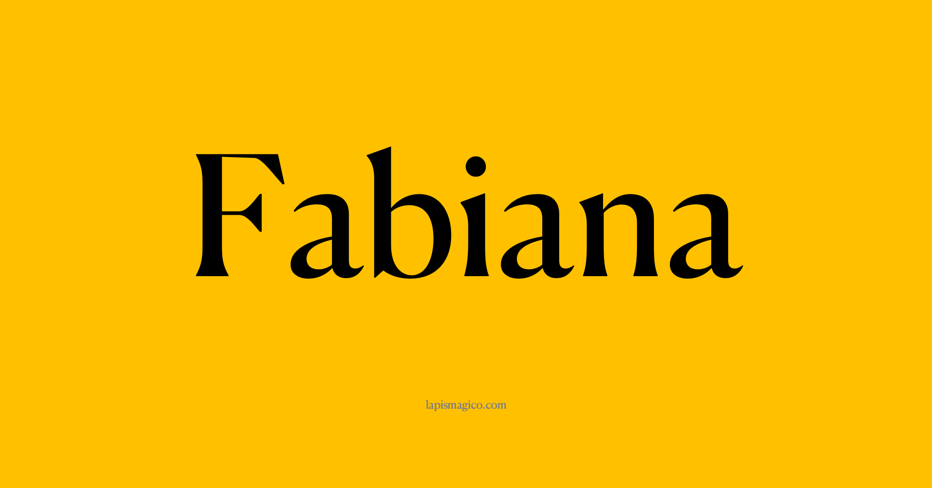 Nome Fabiana