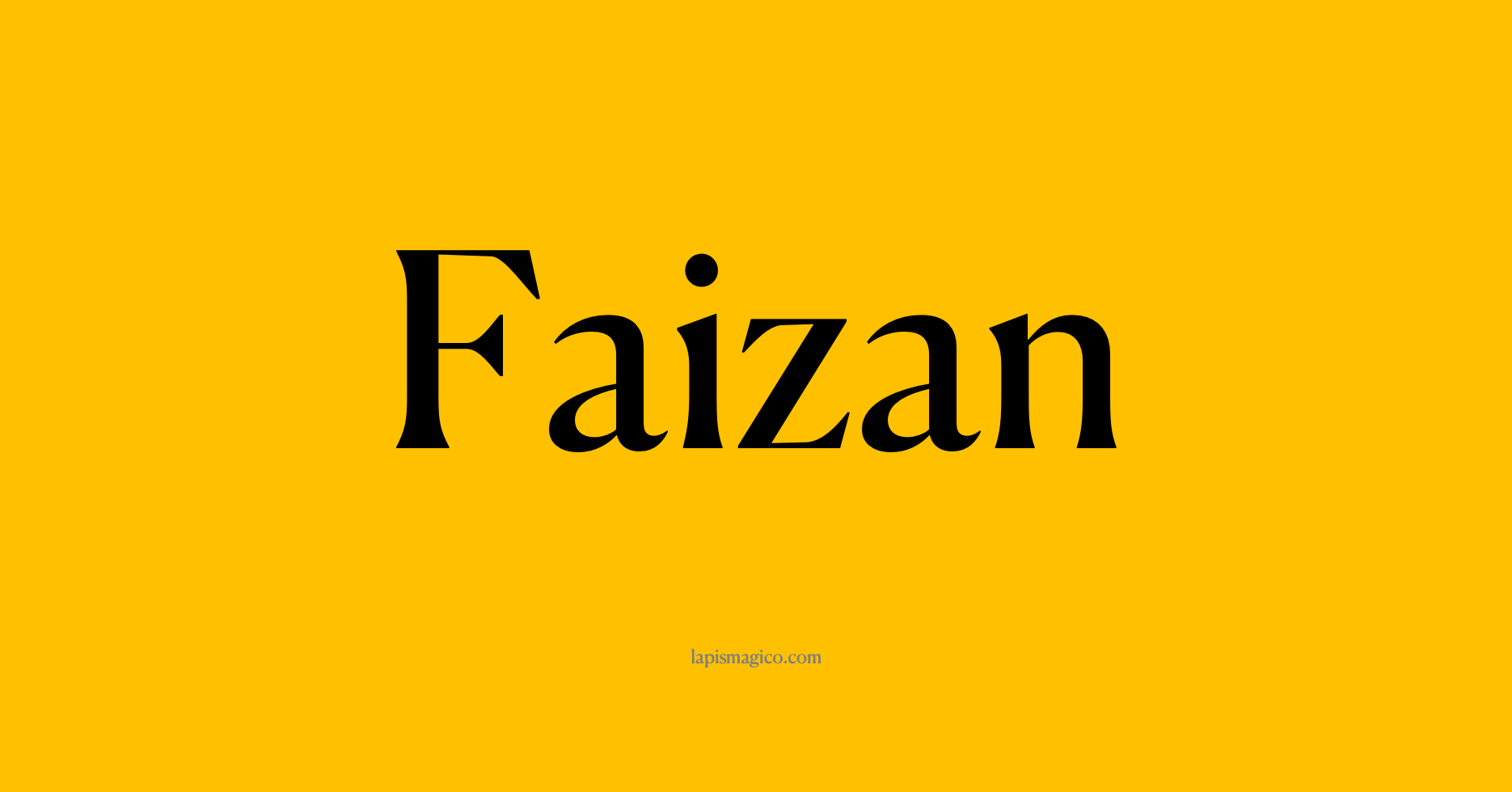 Nome Faizan