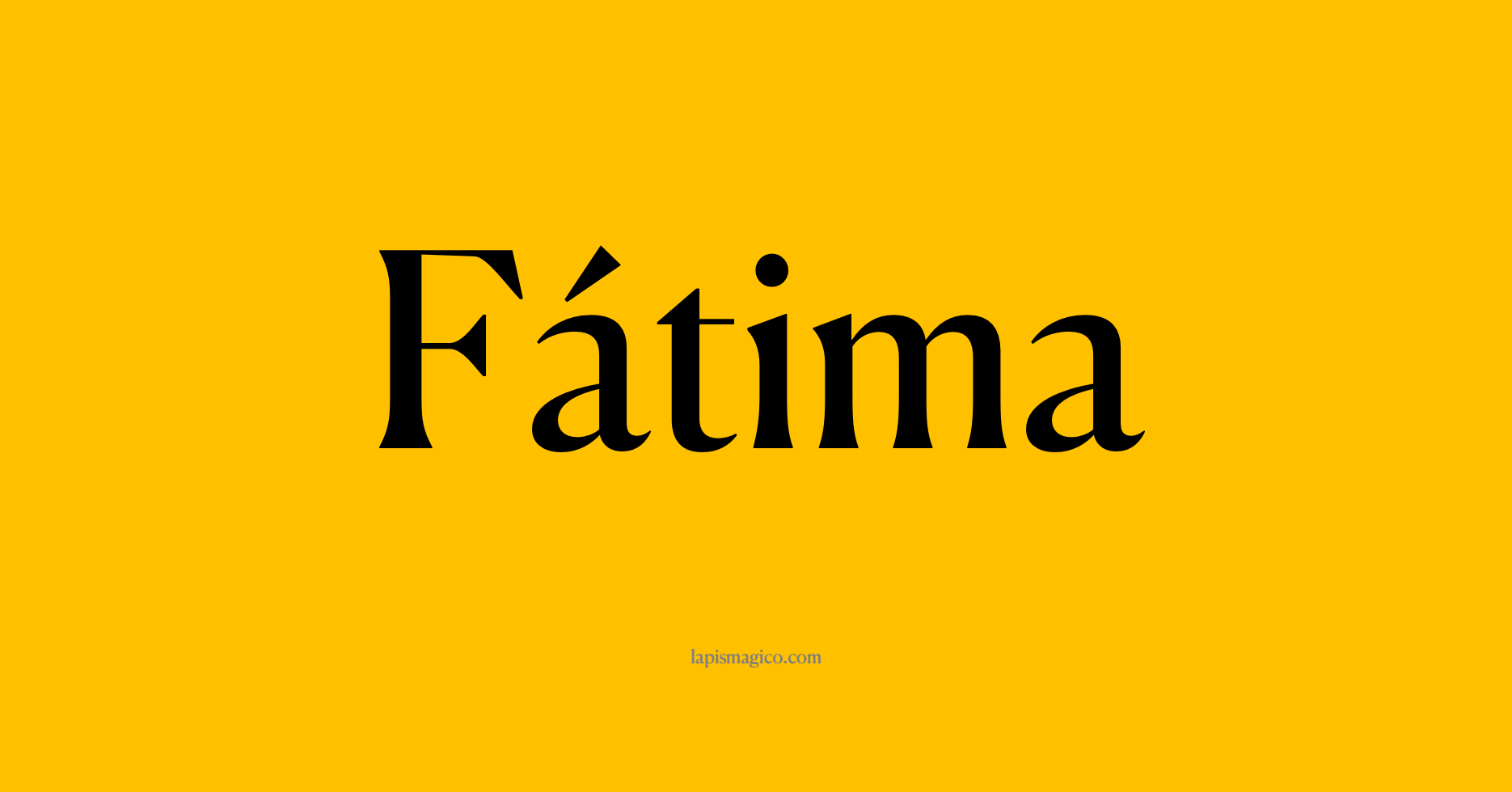Nome Fátima