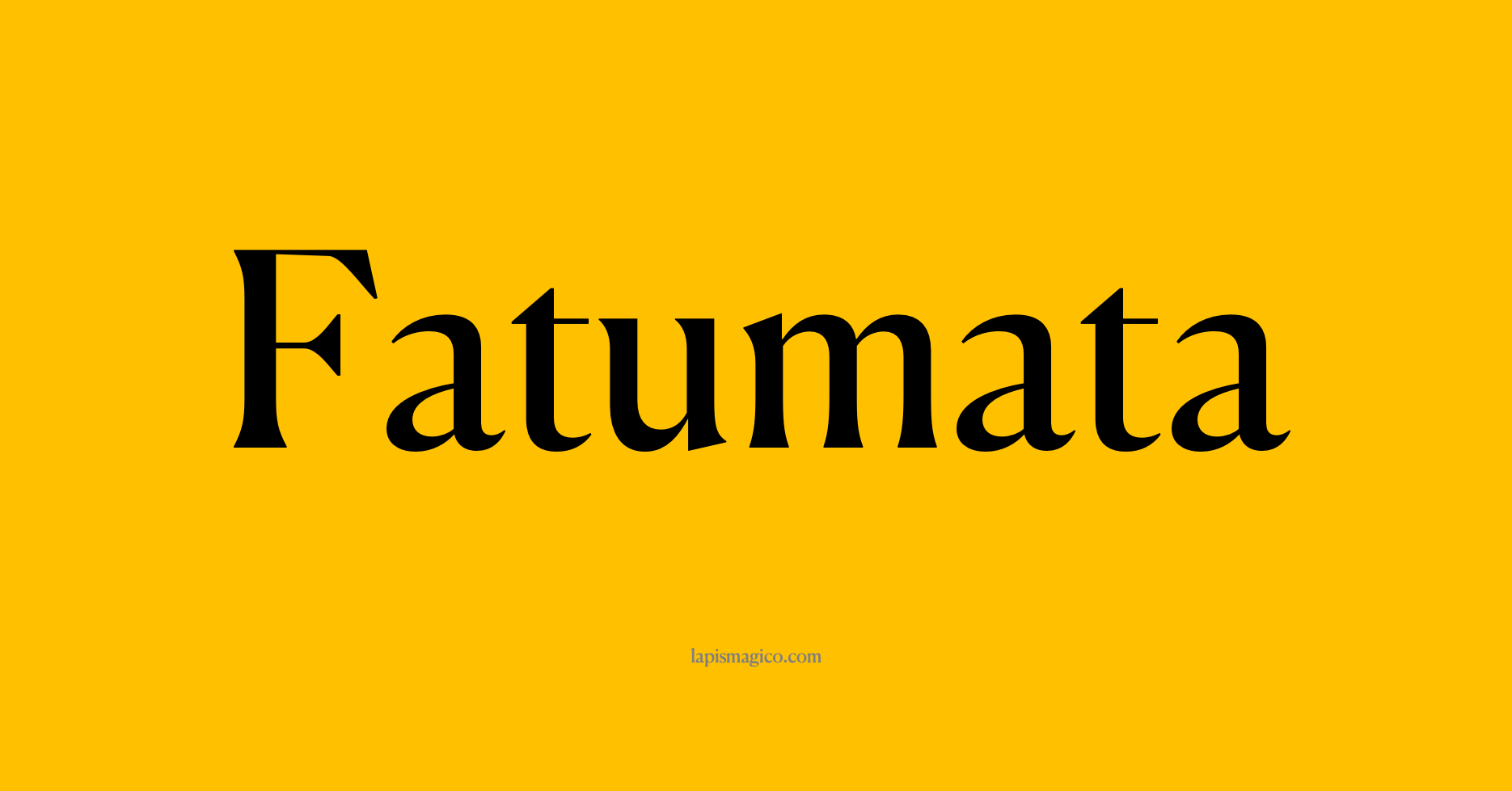 Nome Fatumata