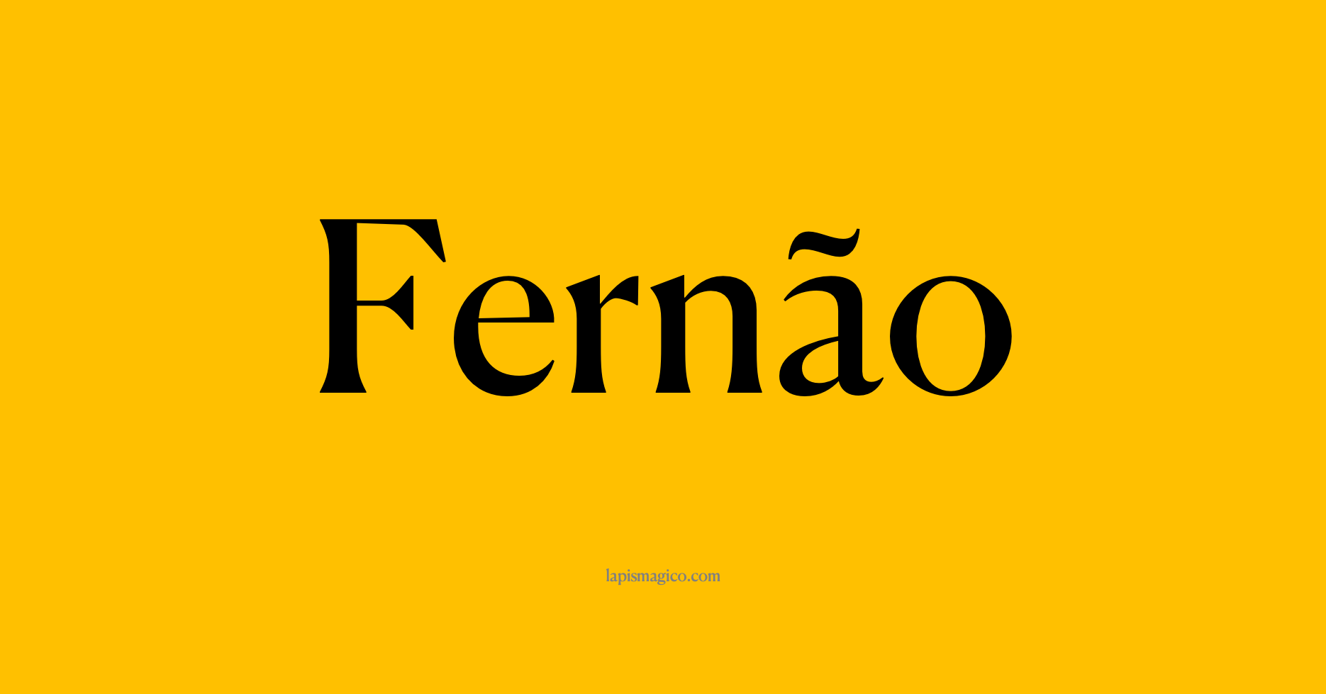 Nome Fernão