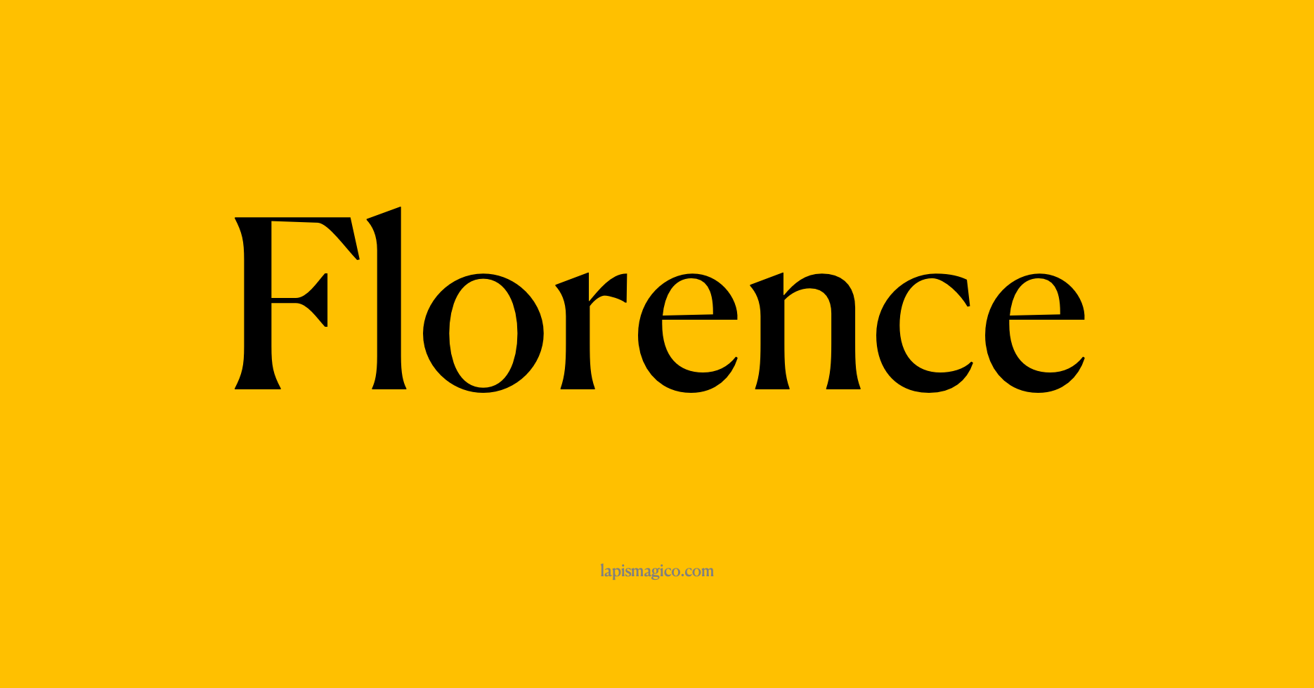 Nome Florence
