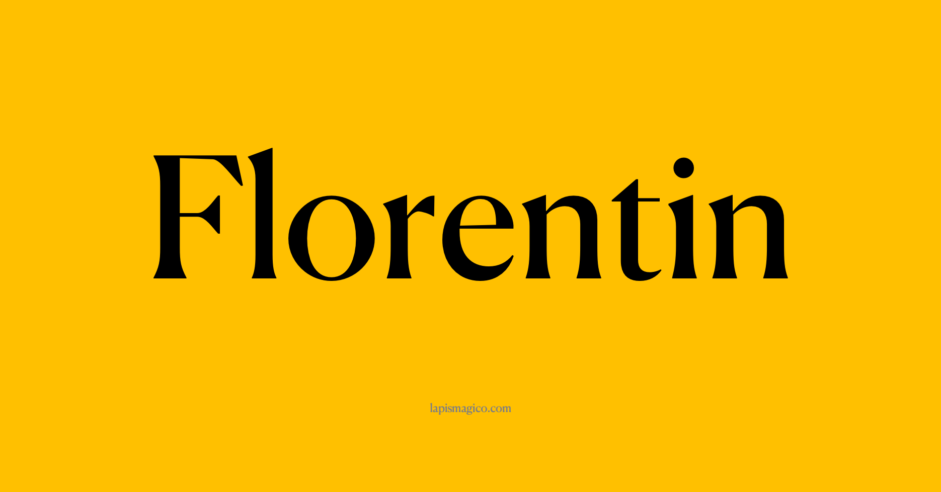 Nome Florentin