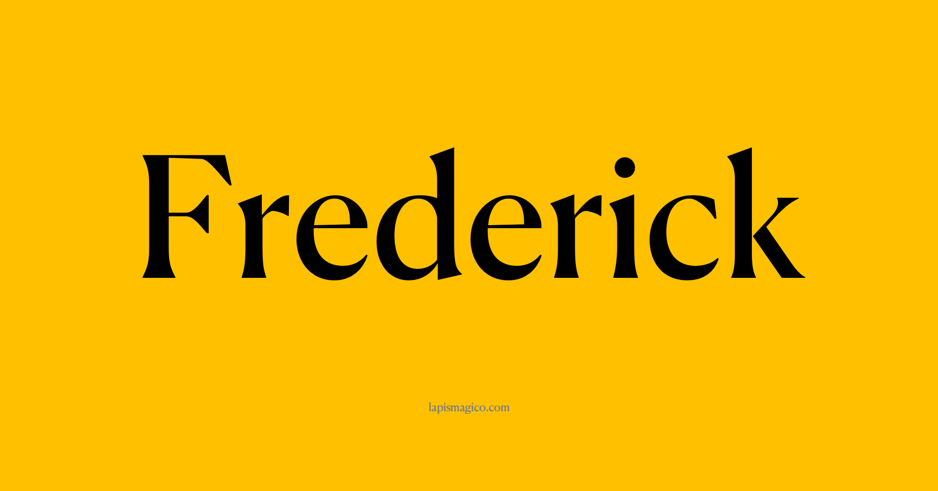 Nome Frederick