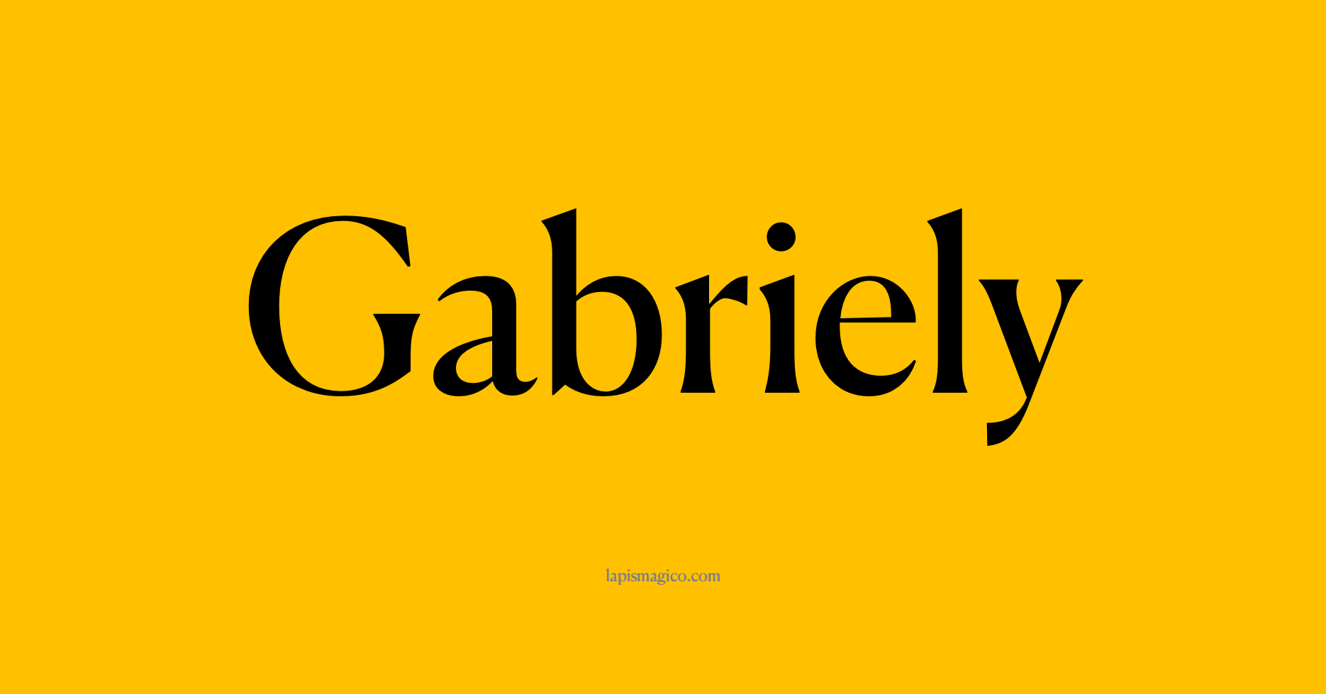 Nome Gabriely