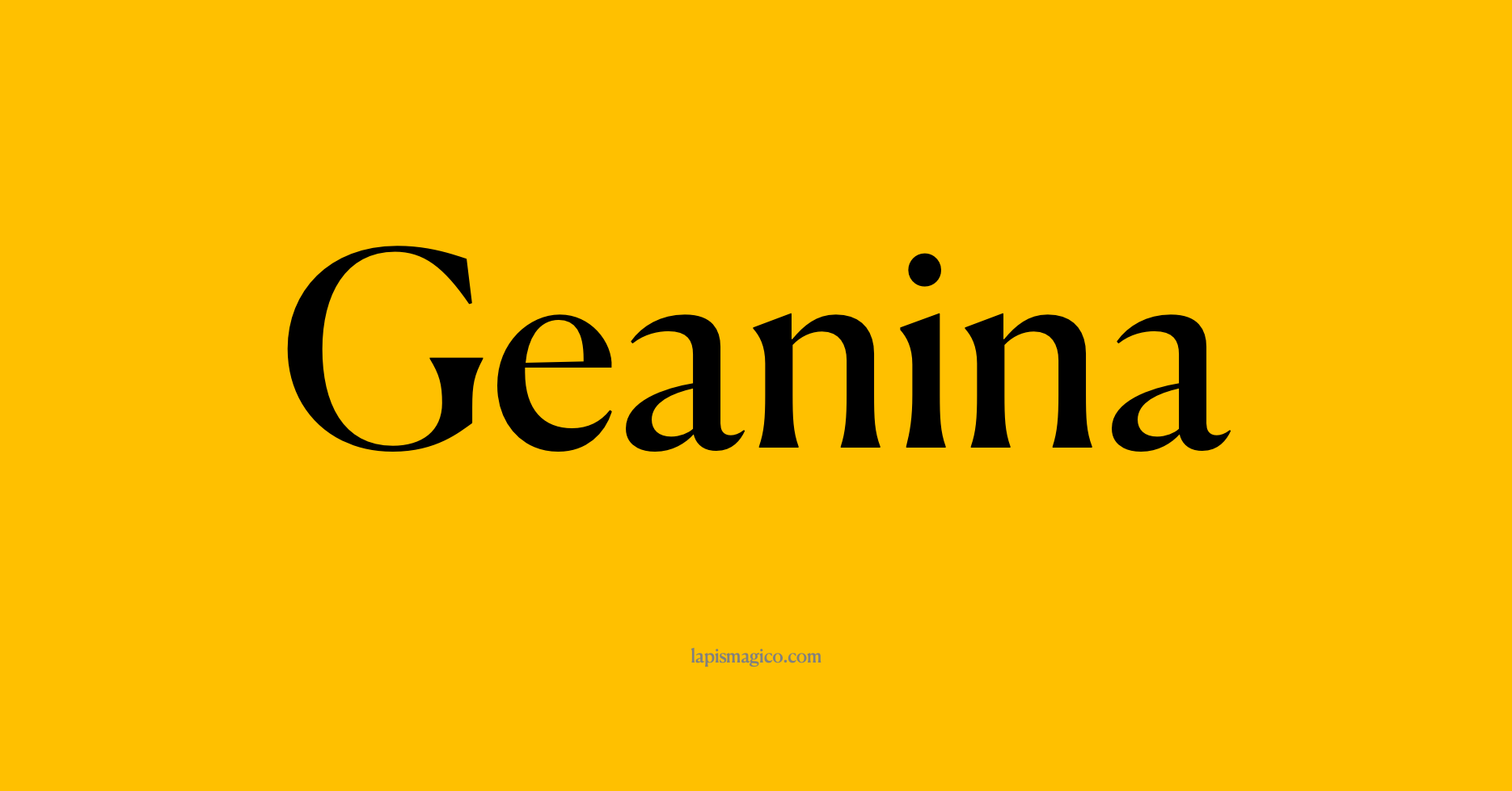 Nome Geanina
