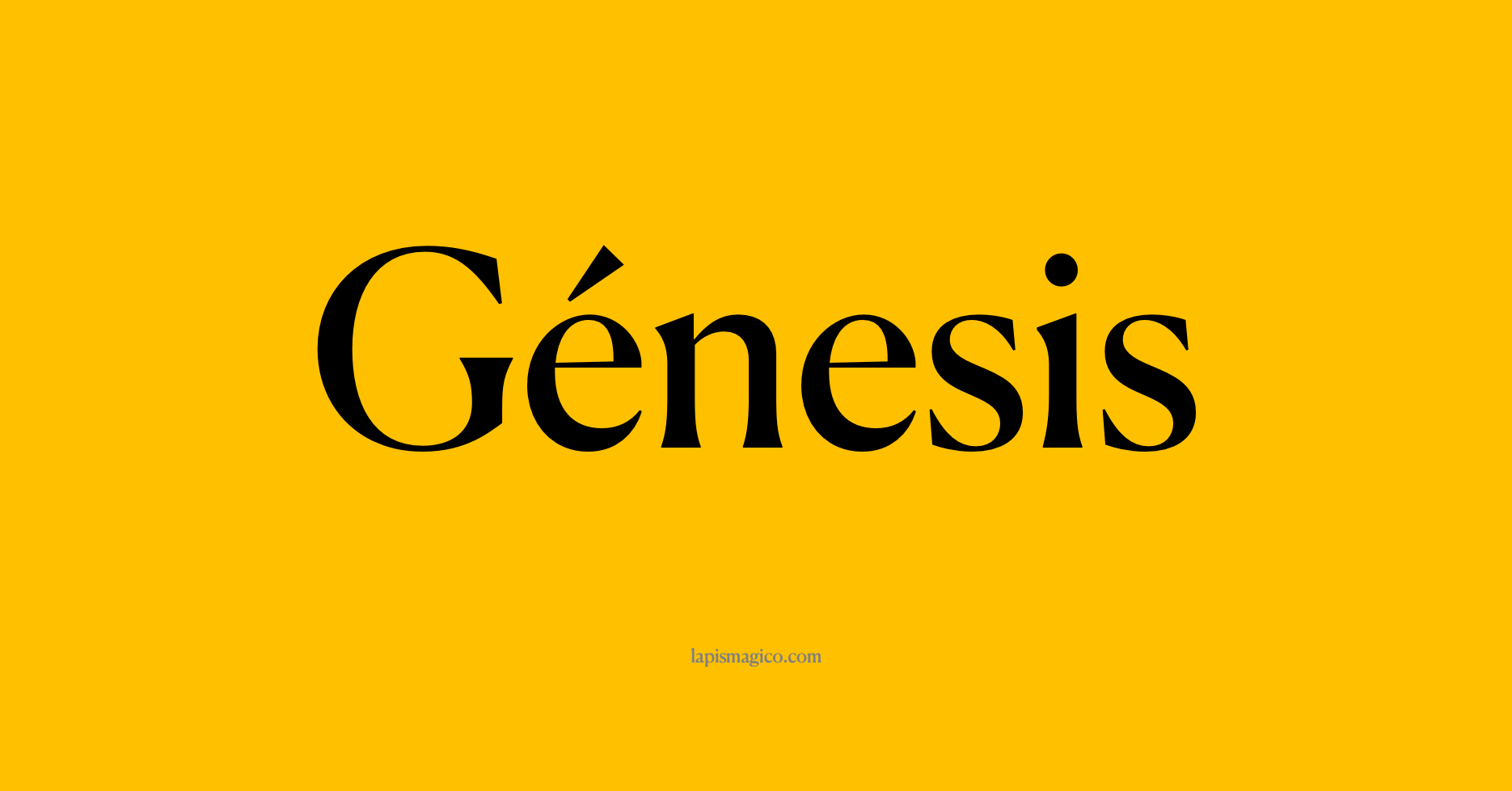 Nome Génesis