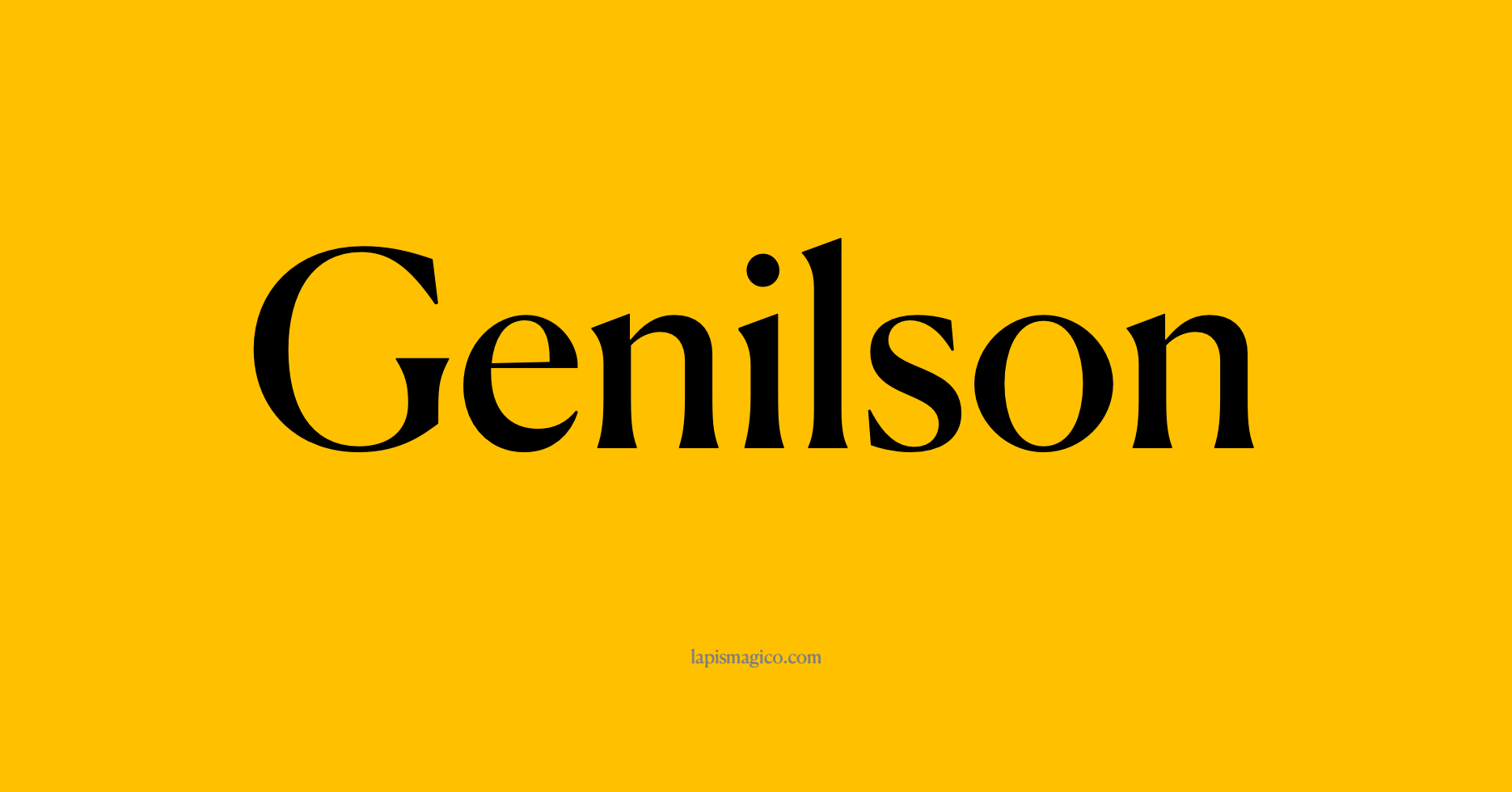 Nome Genilson