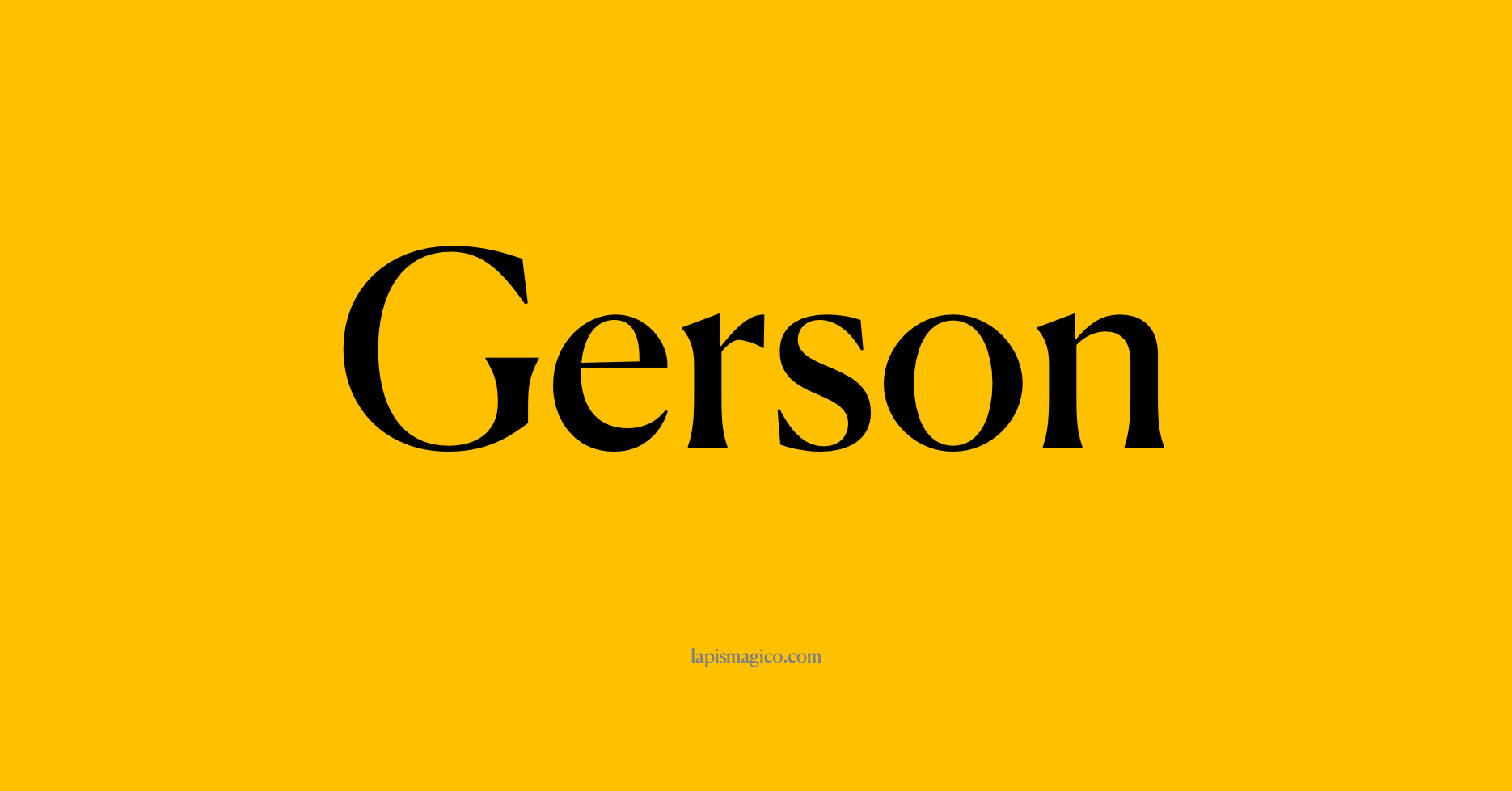 Nome Gerson