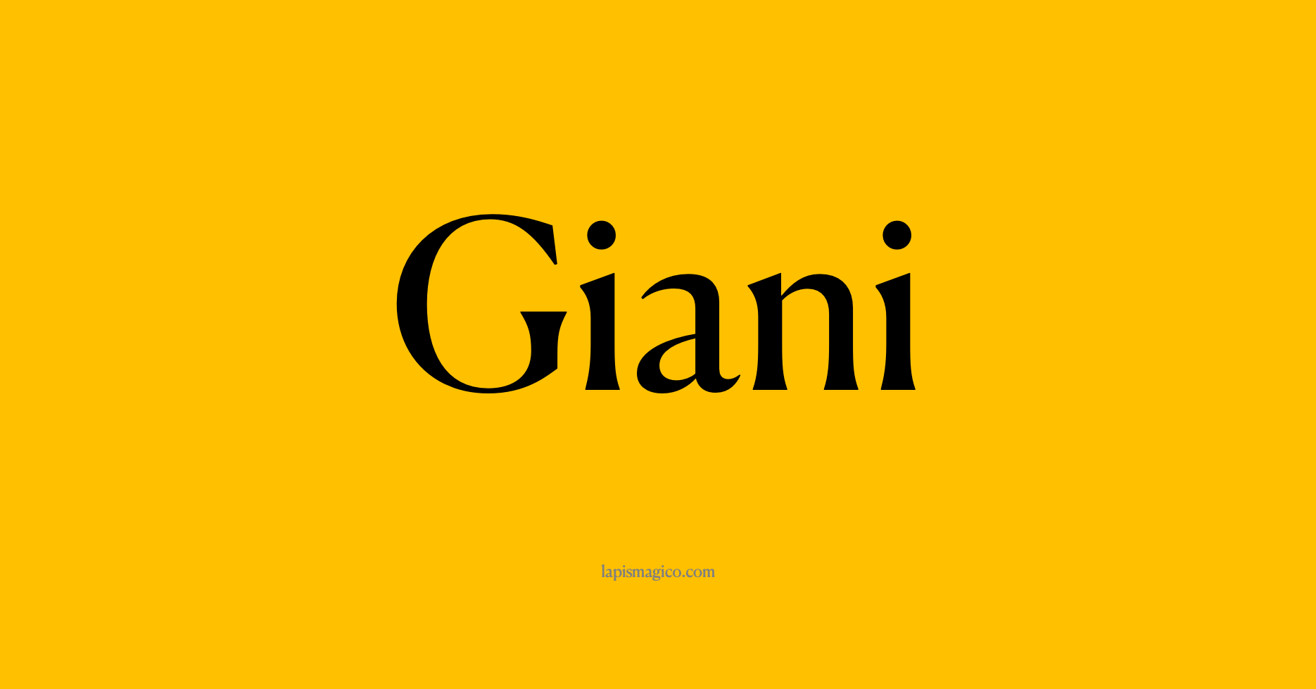 Nome Giani