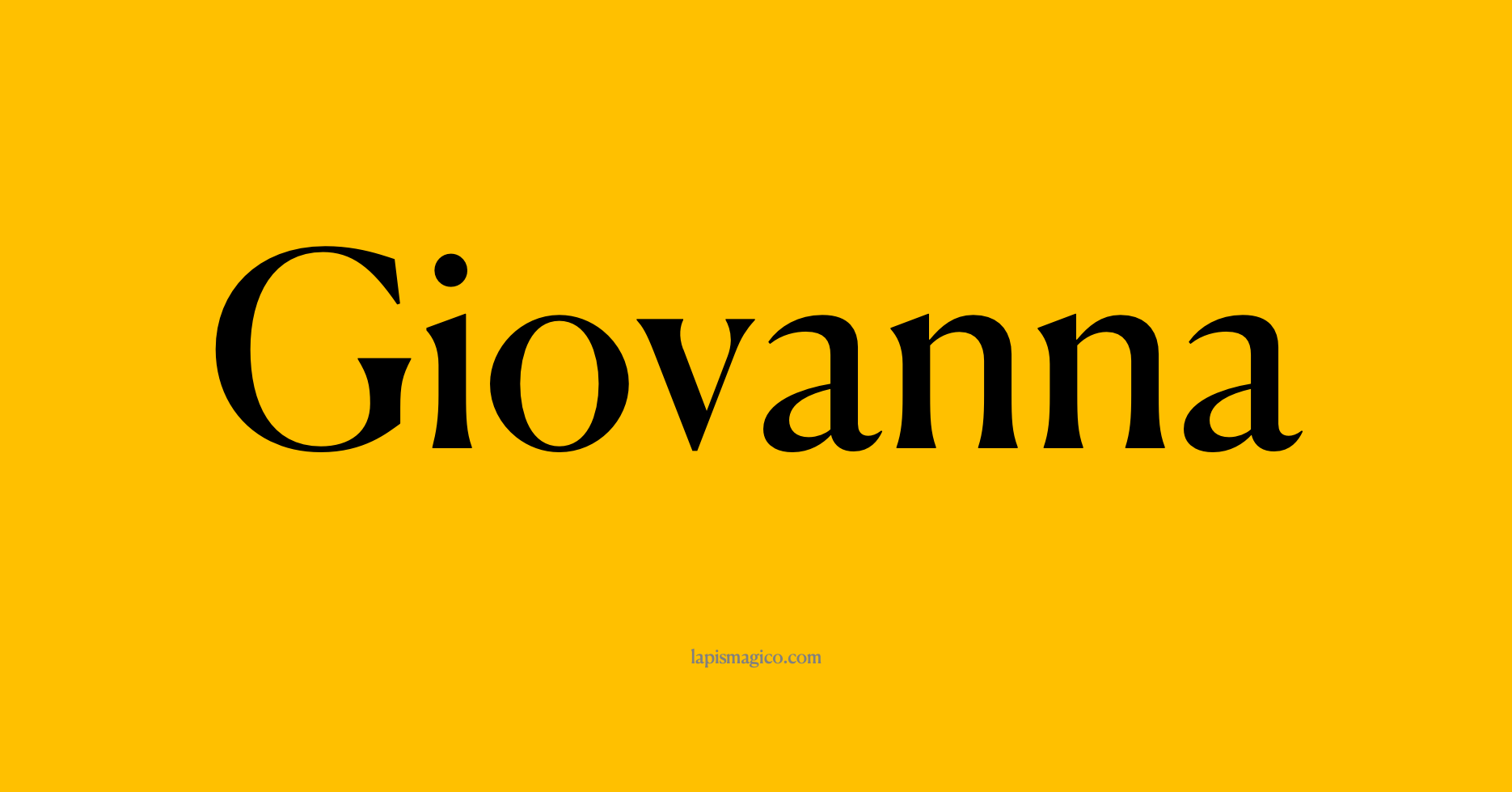 Nome Giovanna