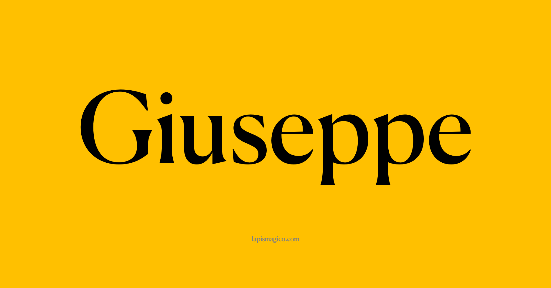 Nome Giuseppe