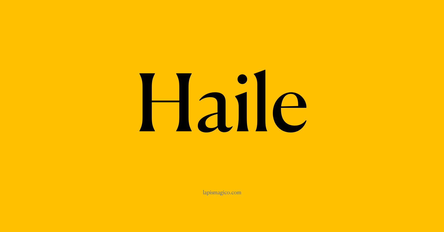 Nome Haile