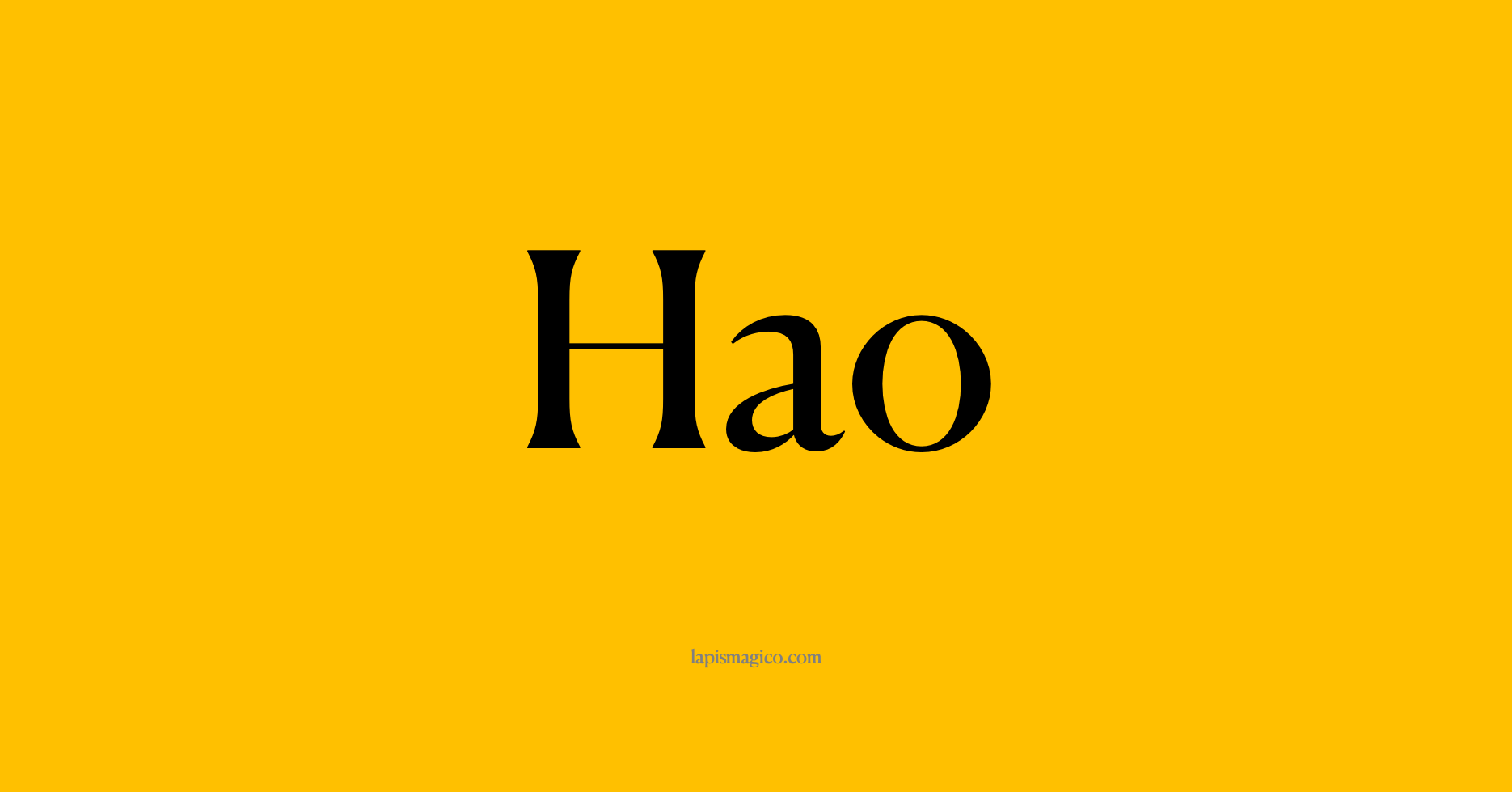 Nome Hao