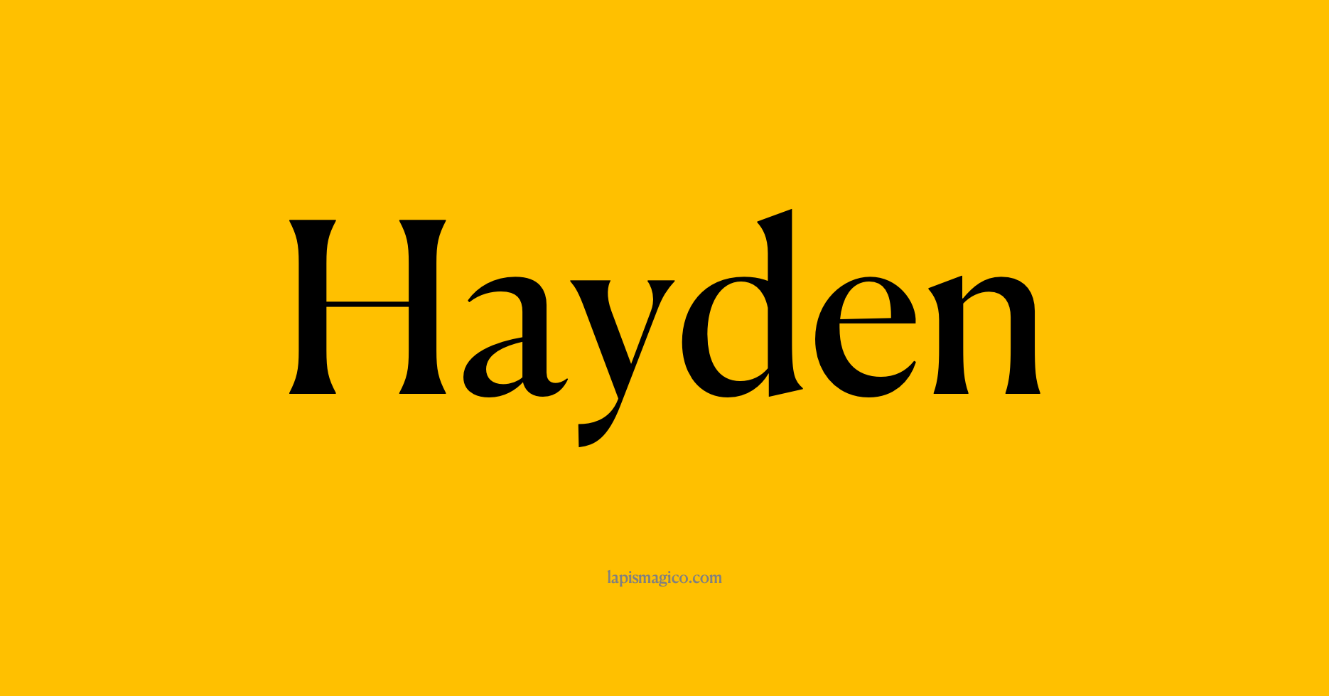 Nome Hayden