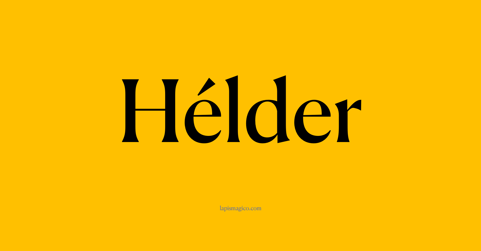 Nome Hélder