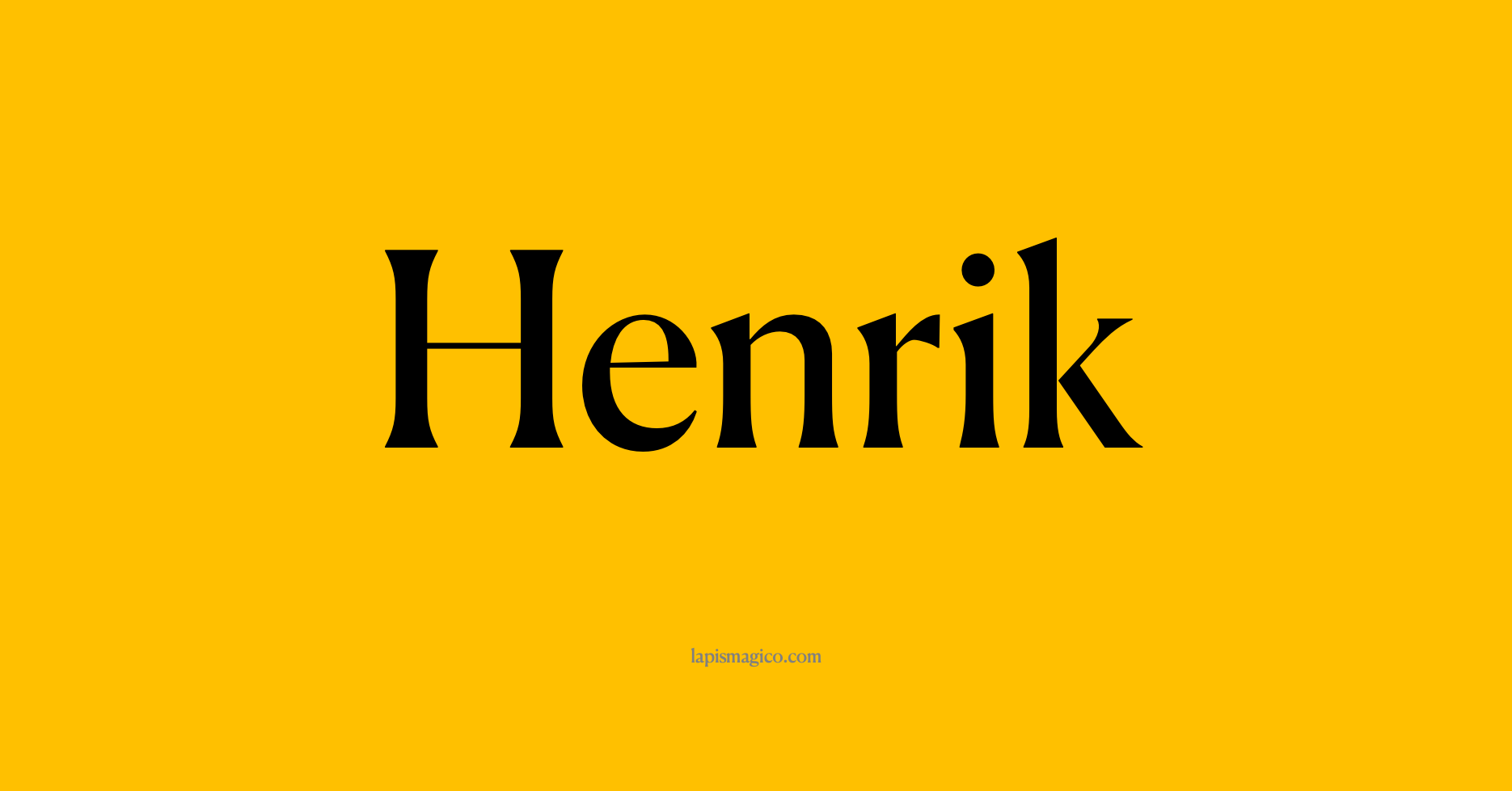 Nome Henrik