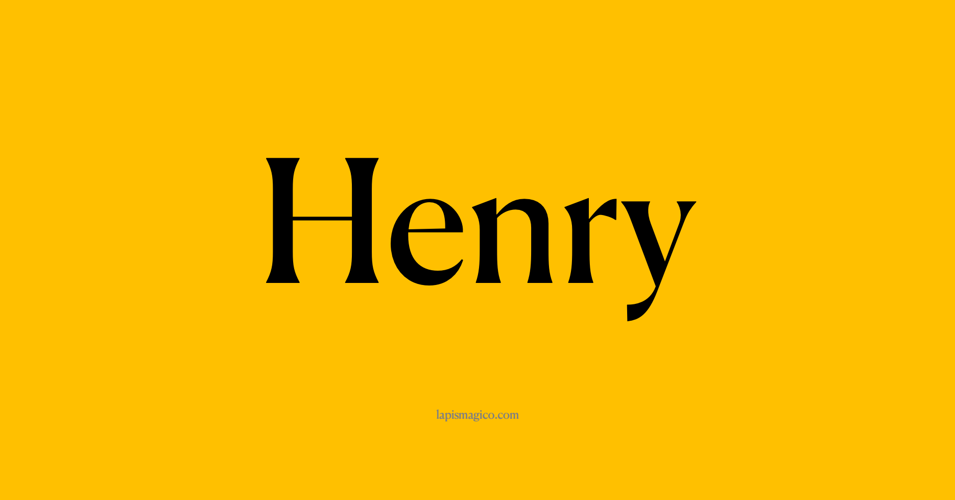 Nome Henry