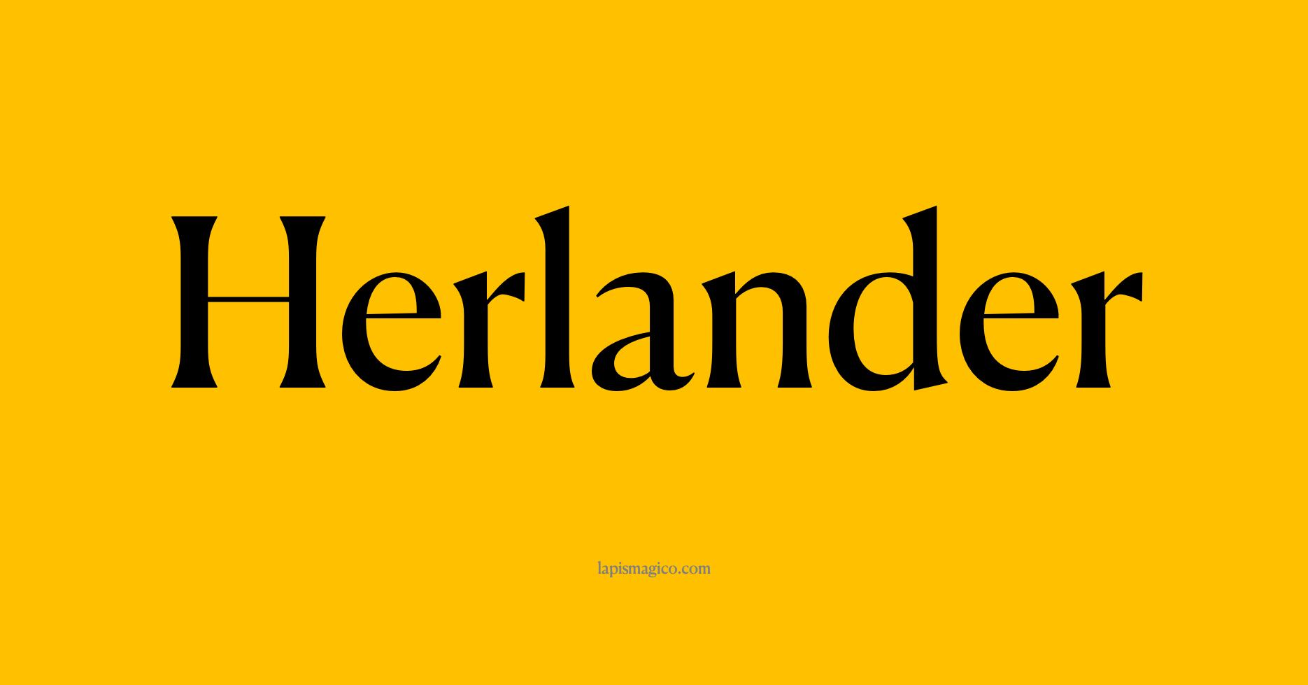 Nome Herlander