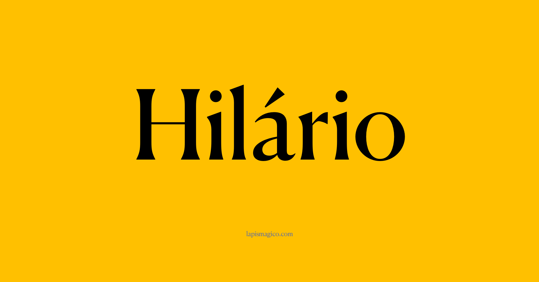Nome Hilário