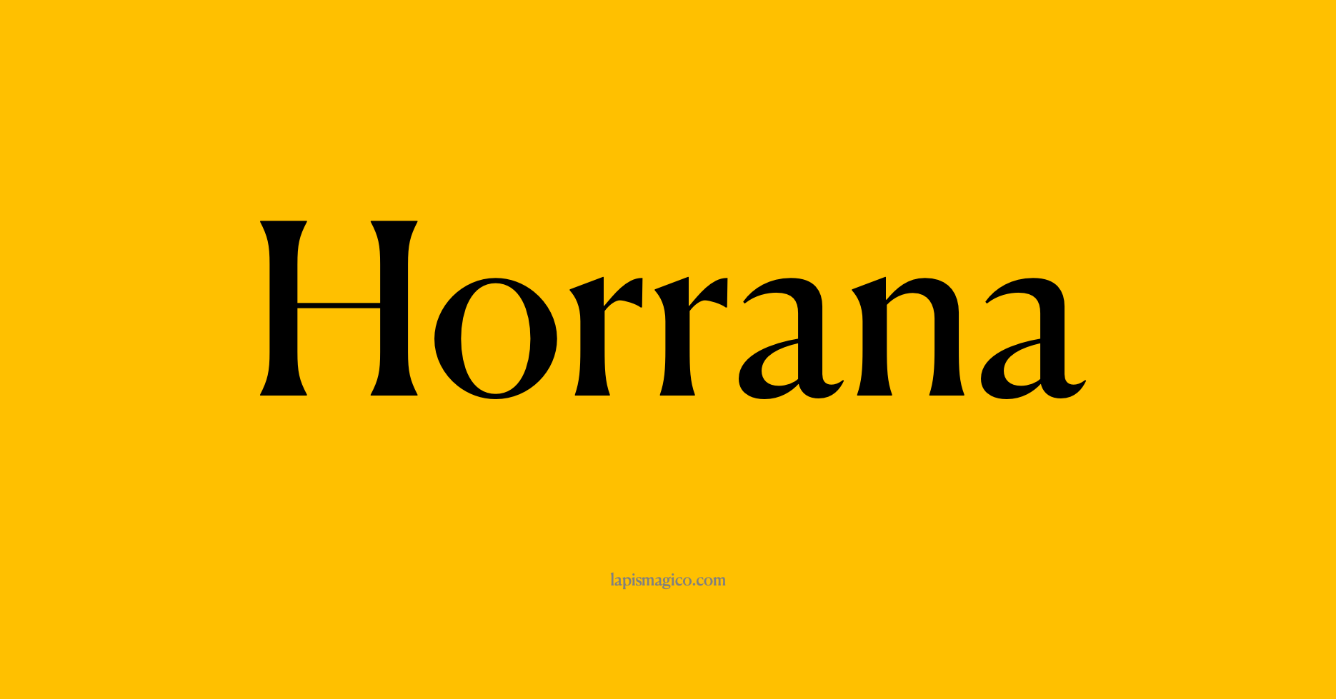 Nome Horrana