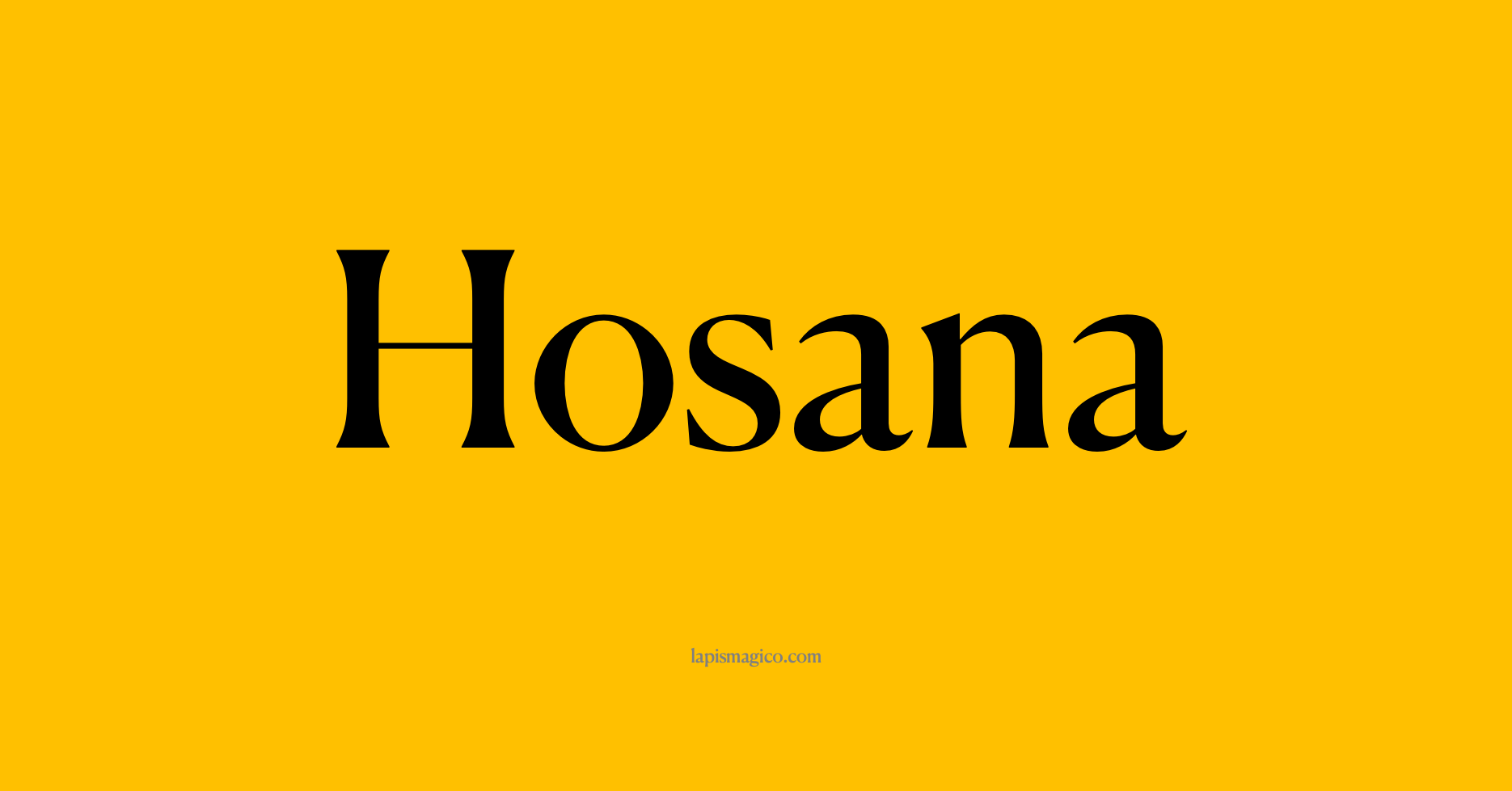 Nome Hosana
