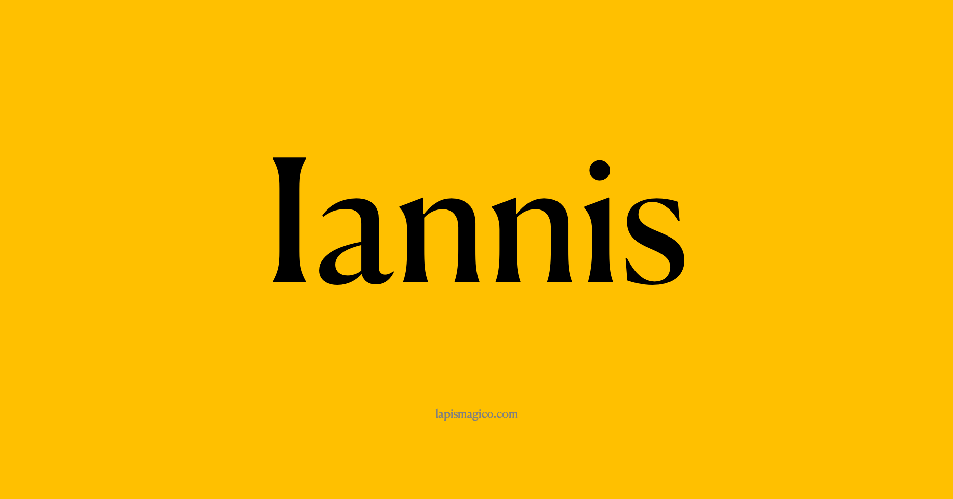 Nome Iannis
