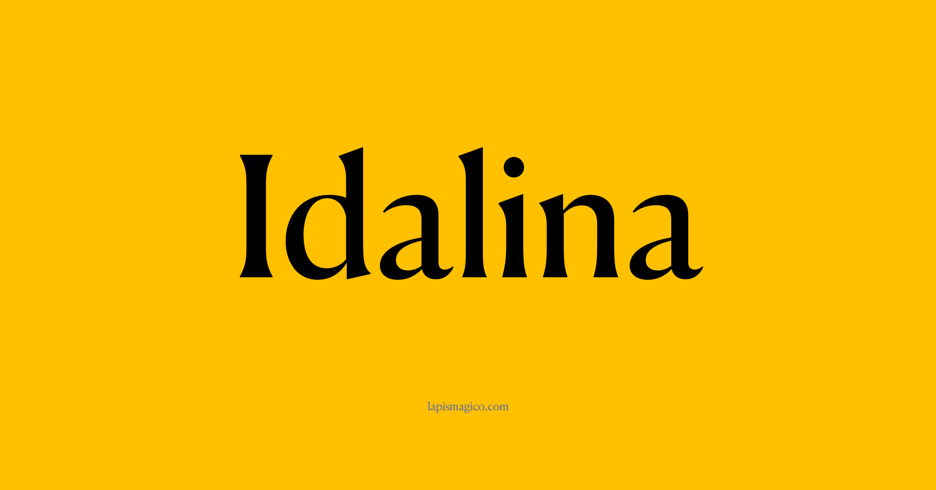 Nome Idalina