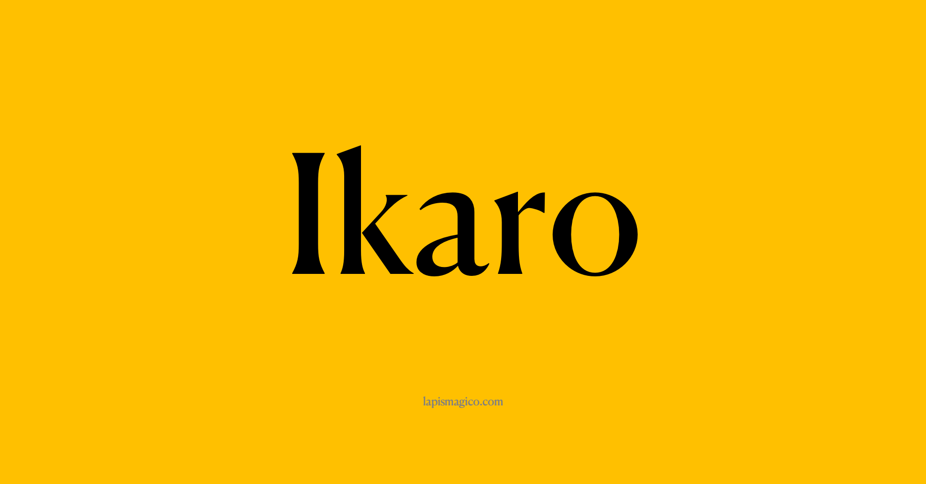 Nome Ikaro