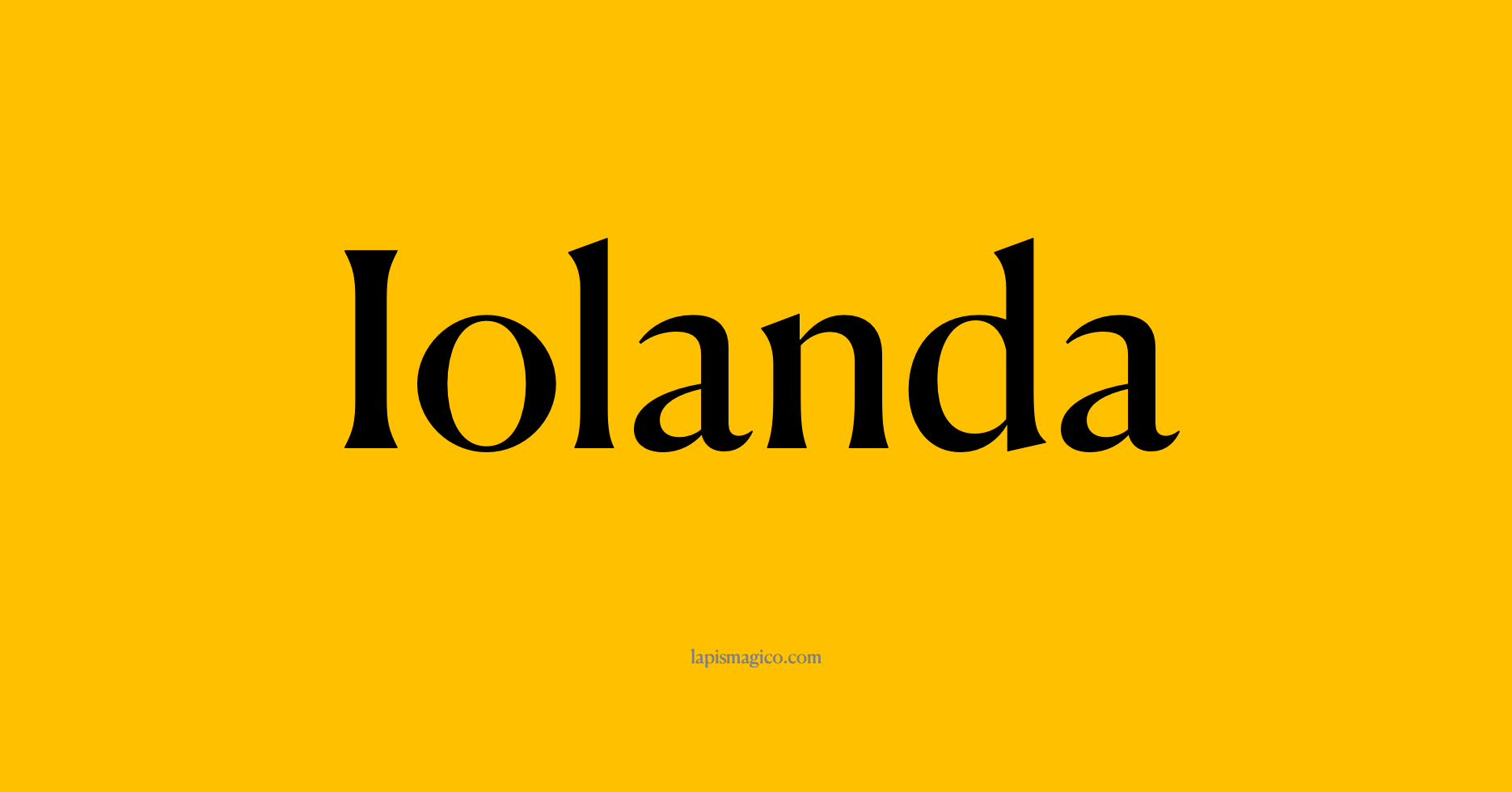 Nome Iolanda