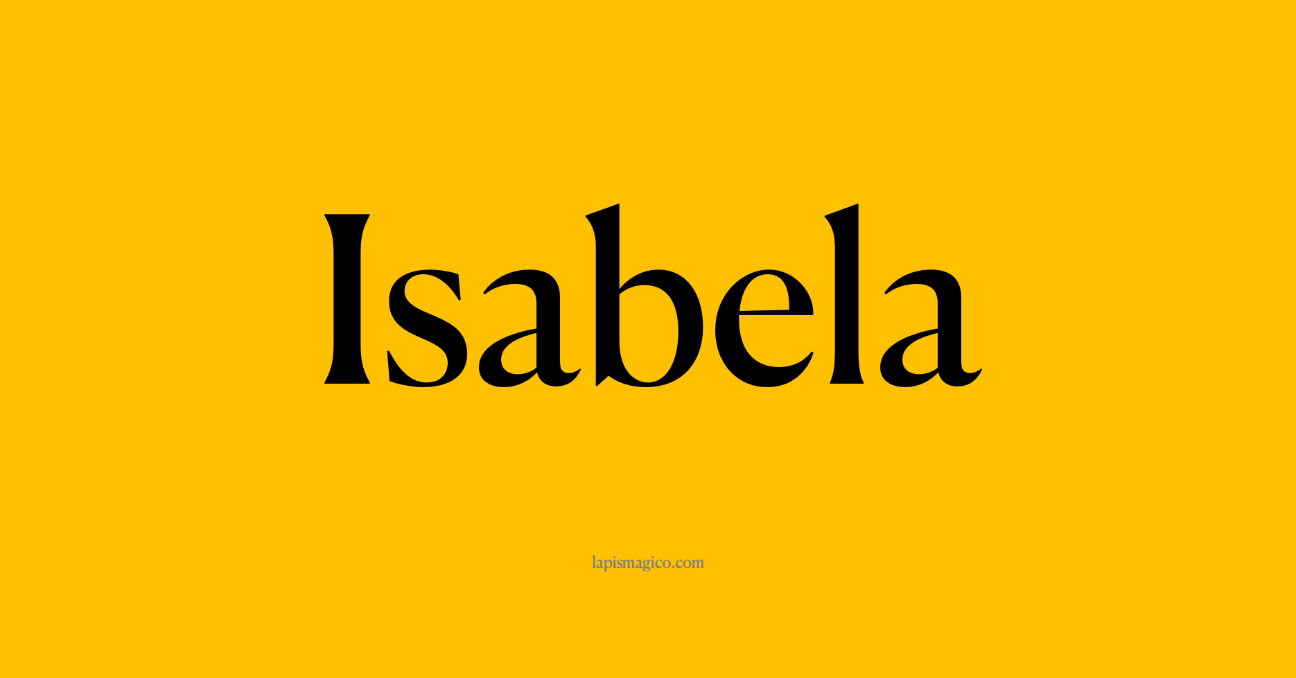 Nome Isabela