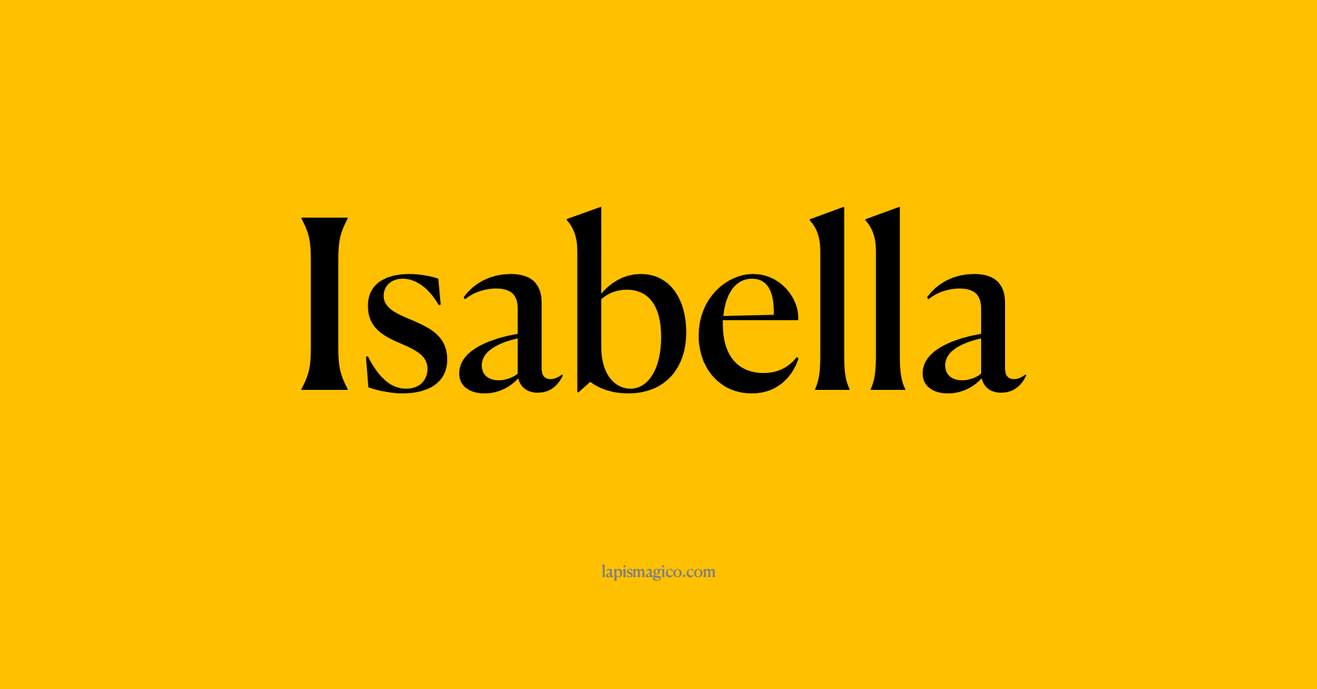 Nome Isabella