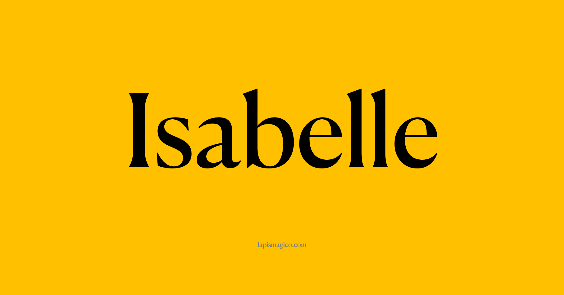 Nome Isabelle