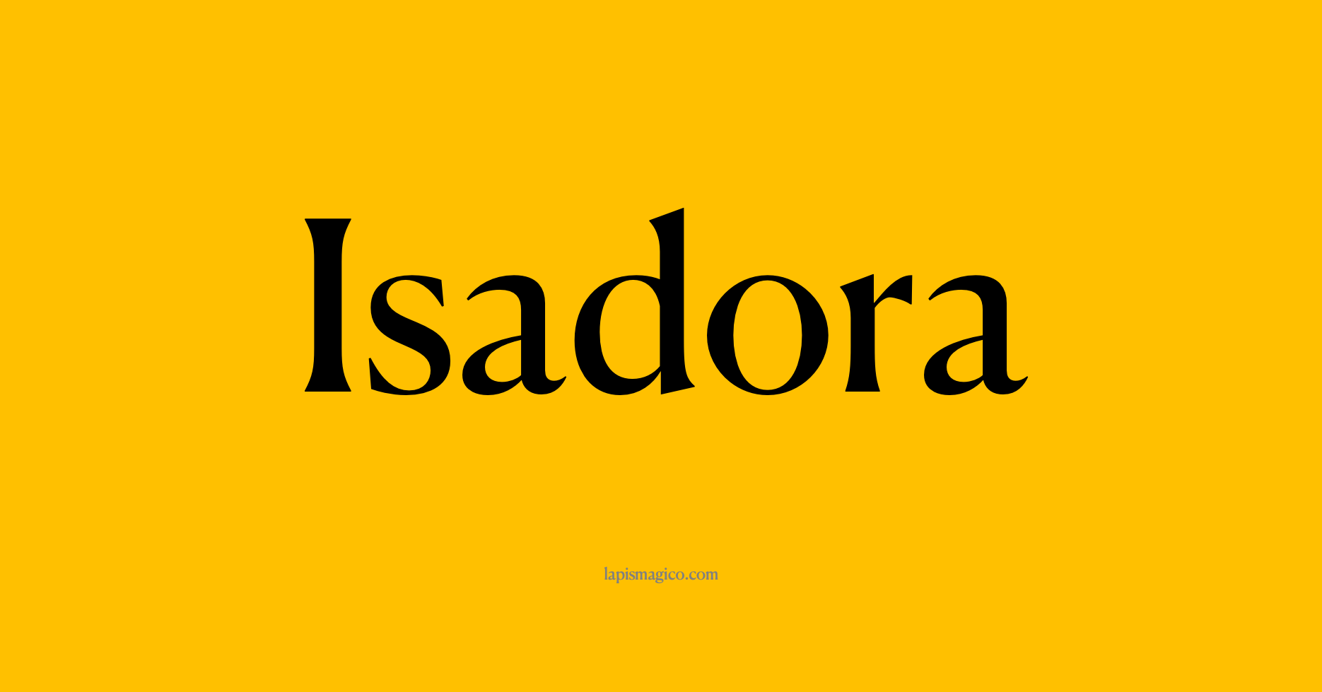 Nome Isadora