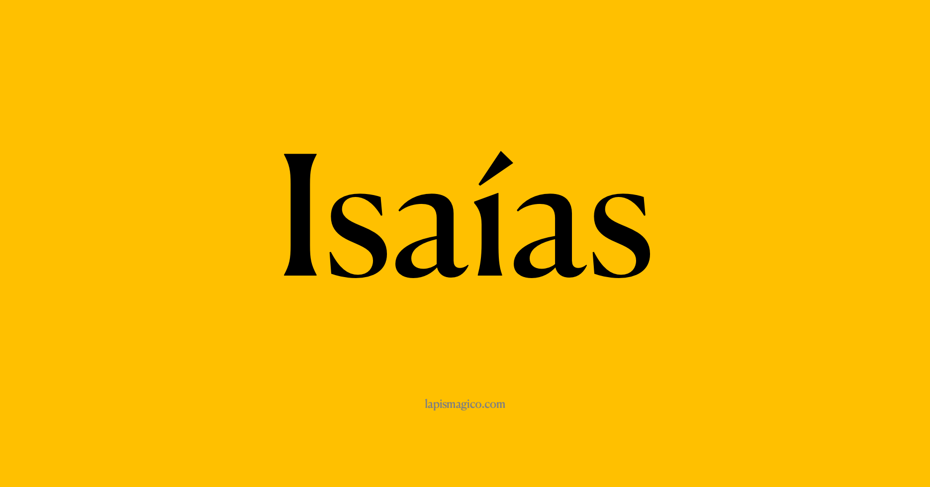 Nome Isaías