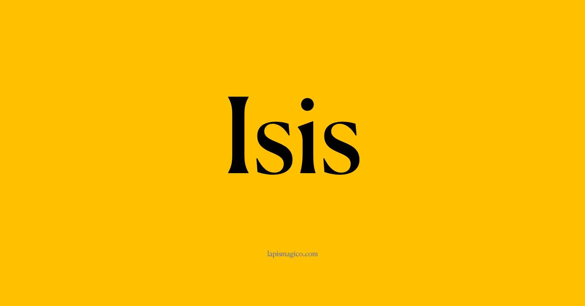 Nome Isis