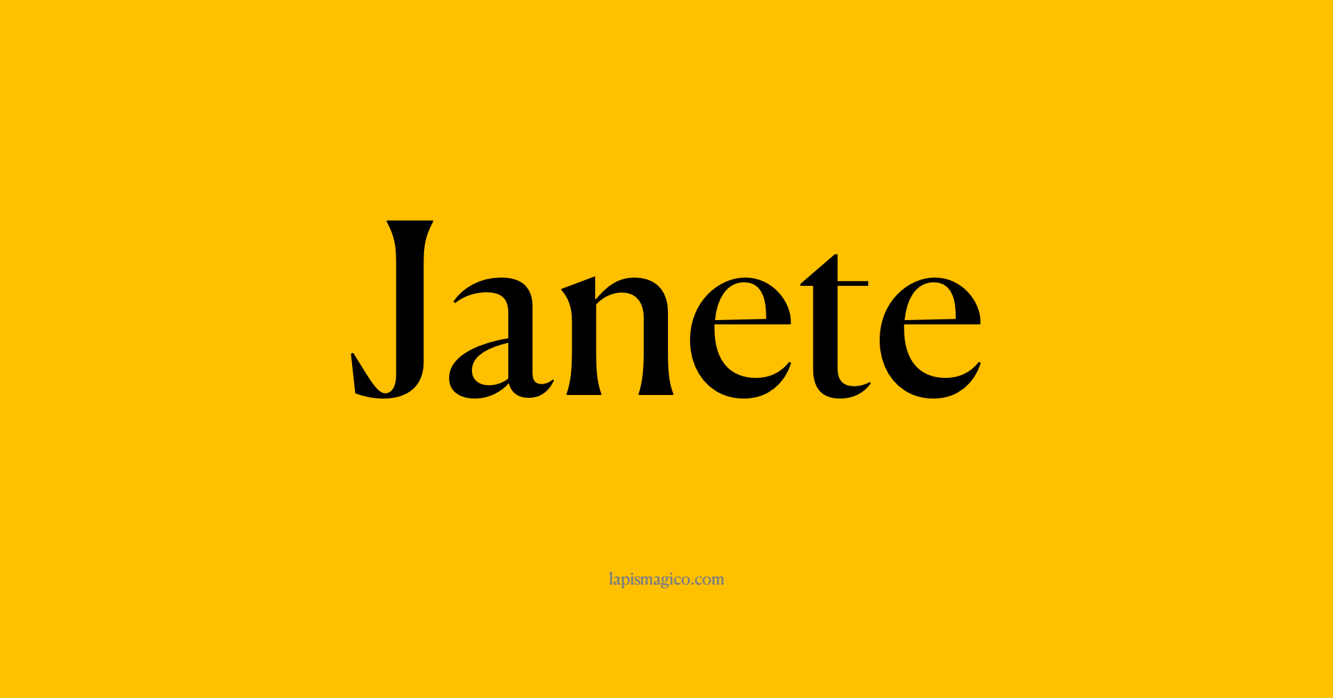 Nome Janete
