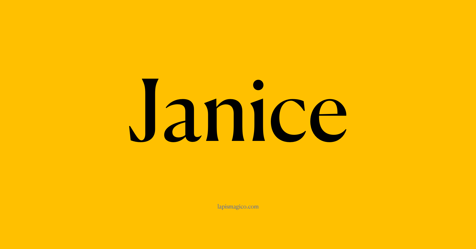 Nome Janice